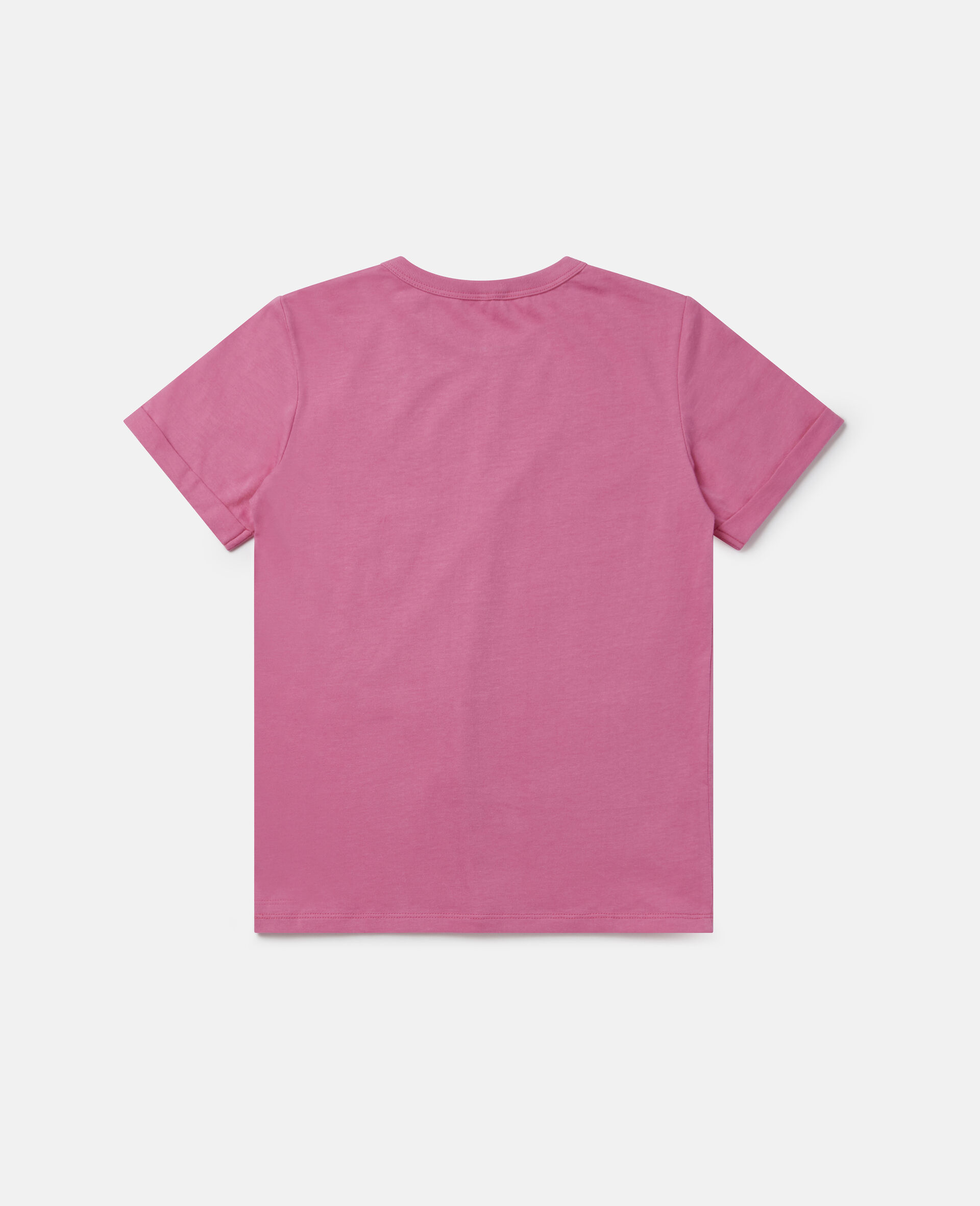 Logo Cotton T-shirt-Pink-large image number 2