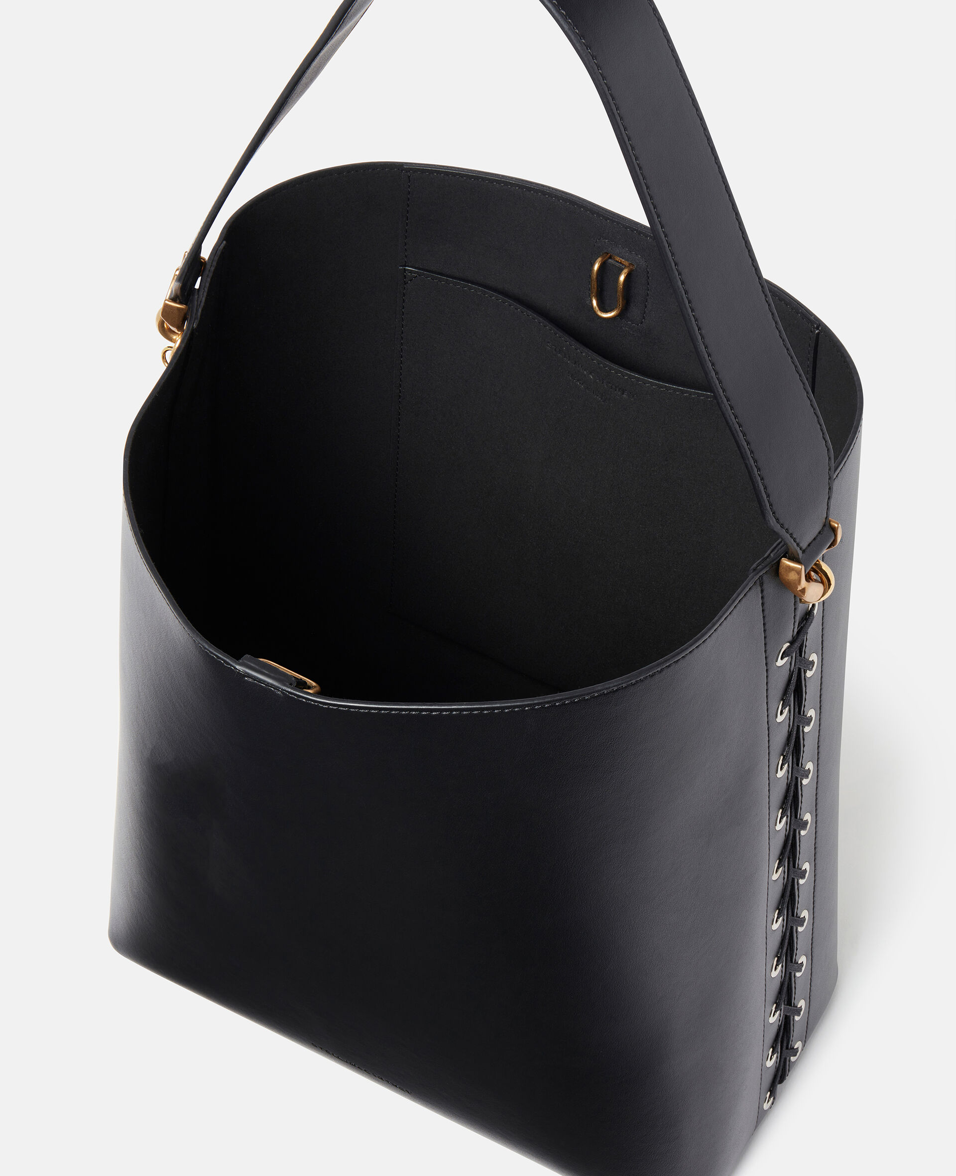 Borsa tote con cuciture a sopraggitto Frayme-Nero-large image number 3