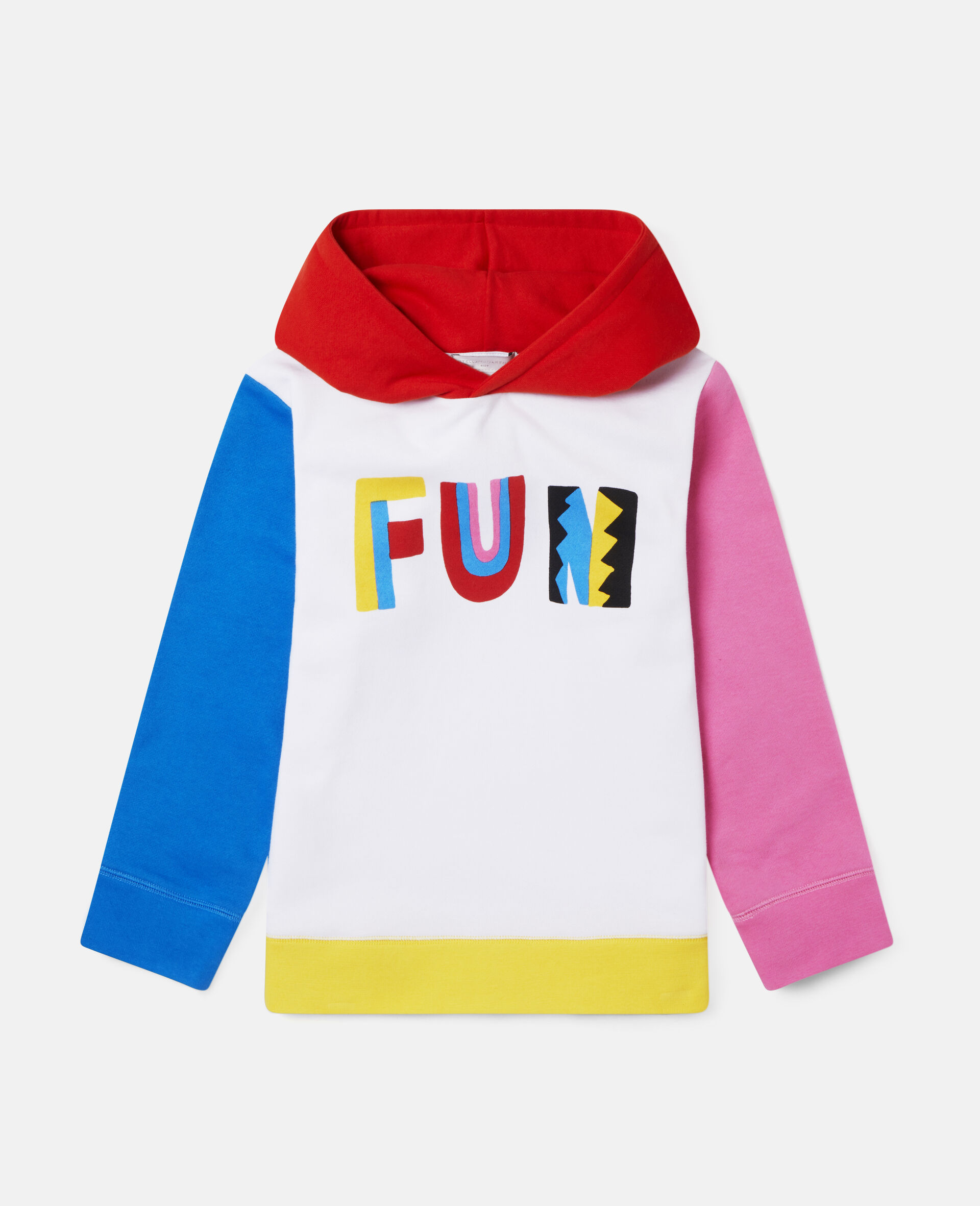 Fun Color block Oversize Fleece Hoodie-Multicolour-large