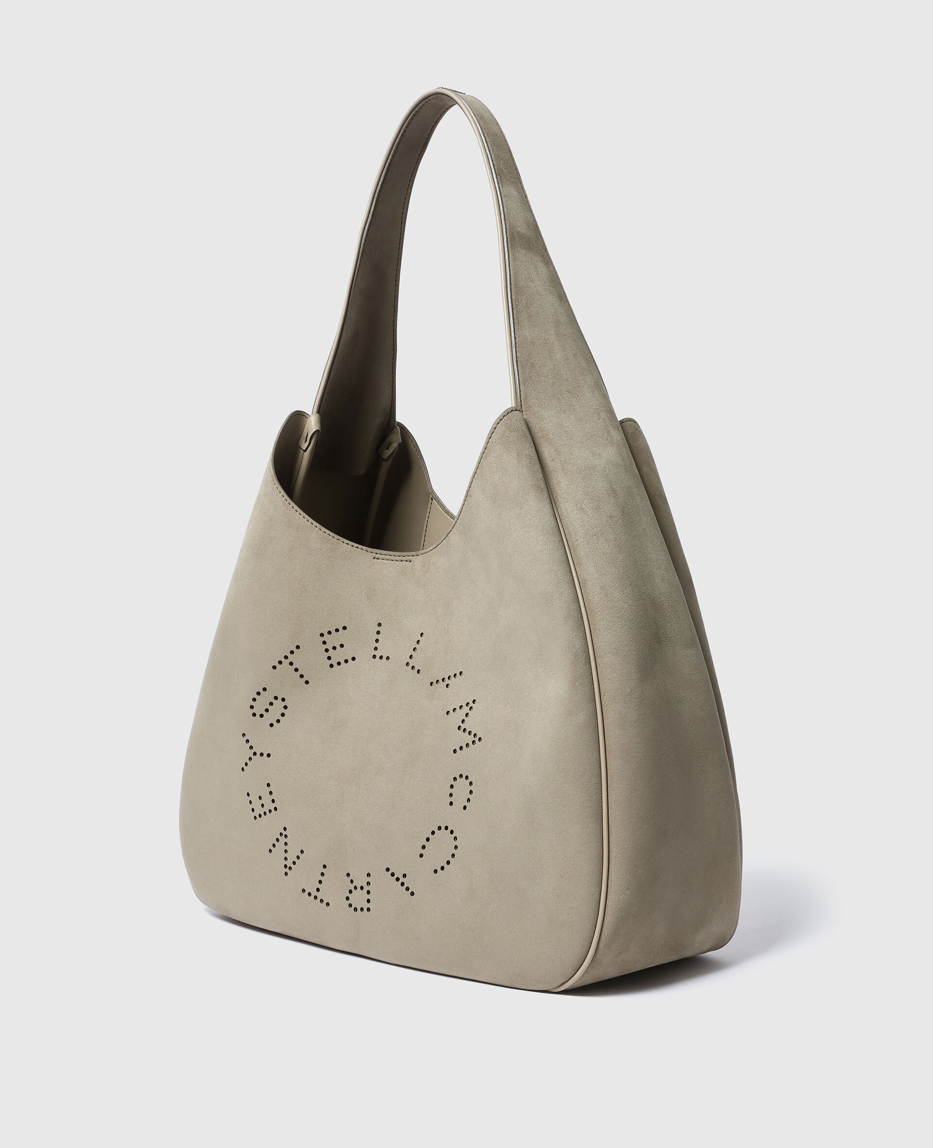 Logo Slouchy Gro&szlig;e Hobo Bag -Beige-medium