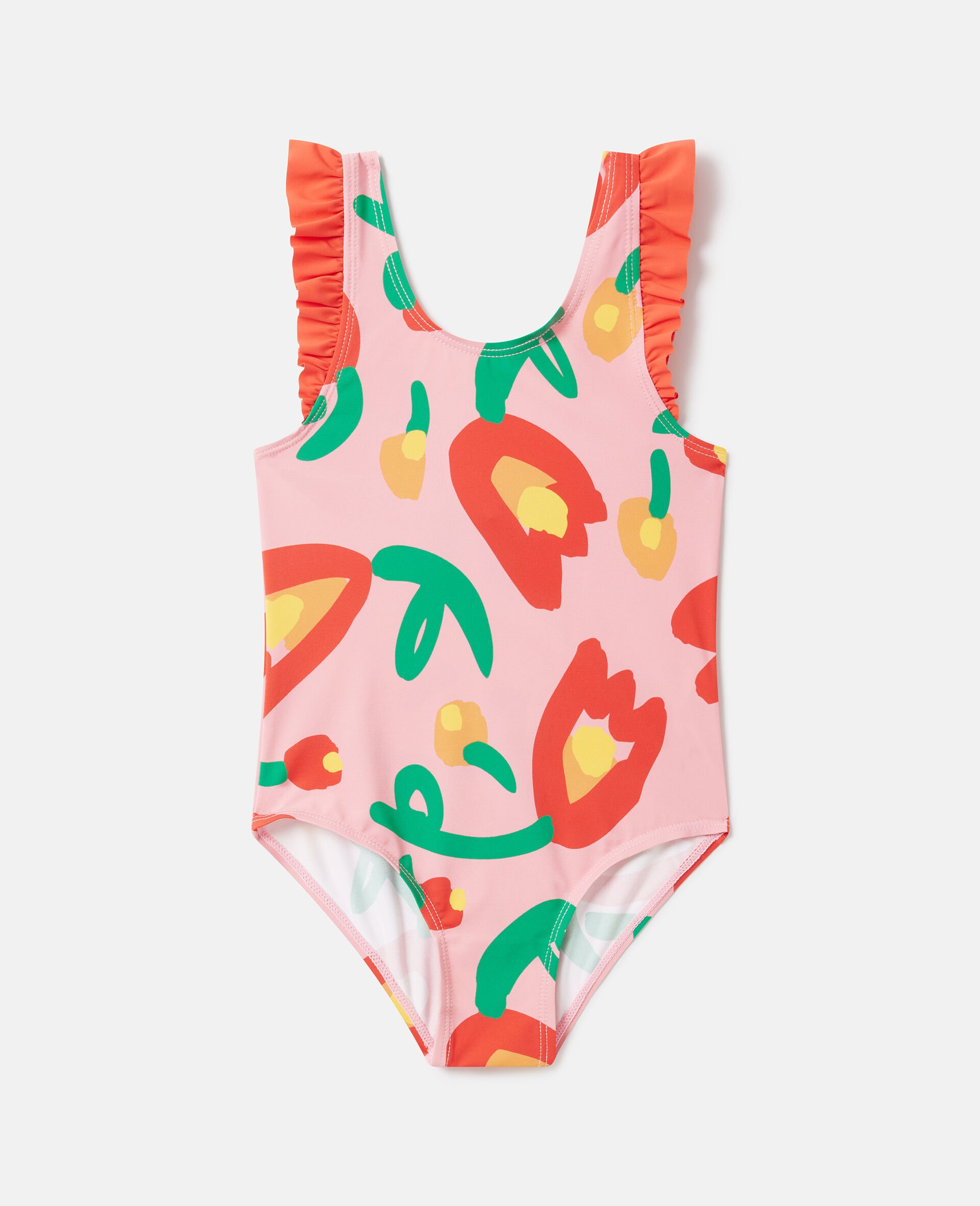 Floral Print Swimsuit-Pink-medium