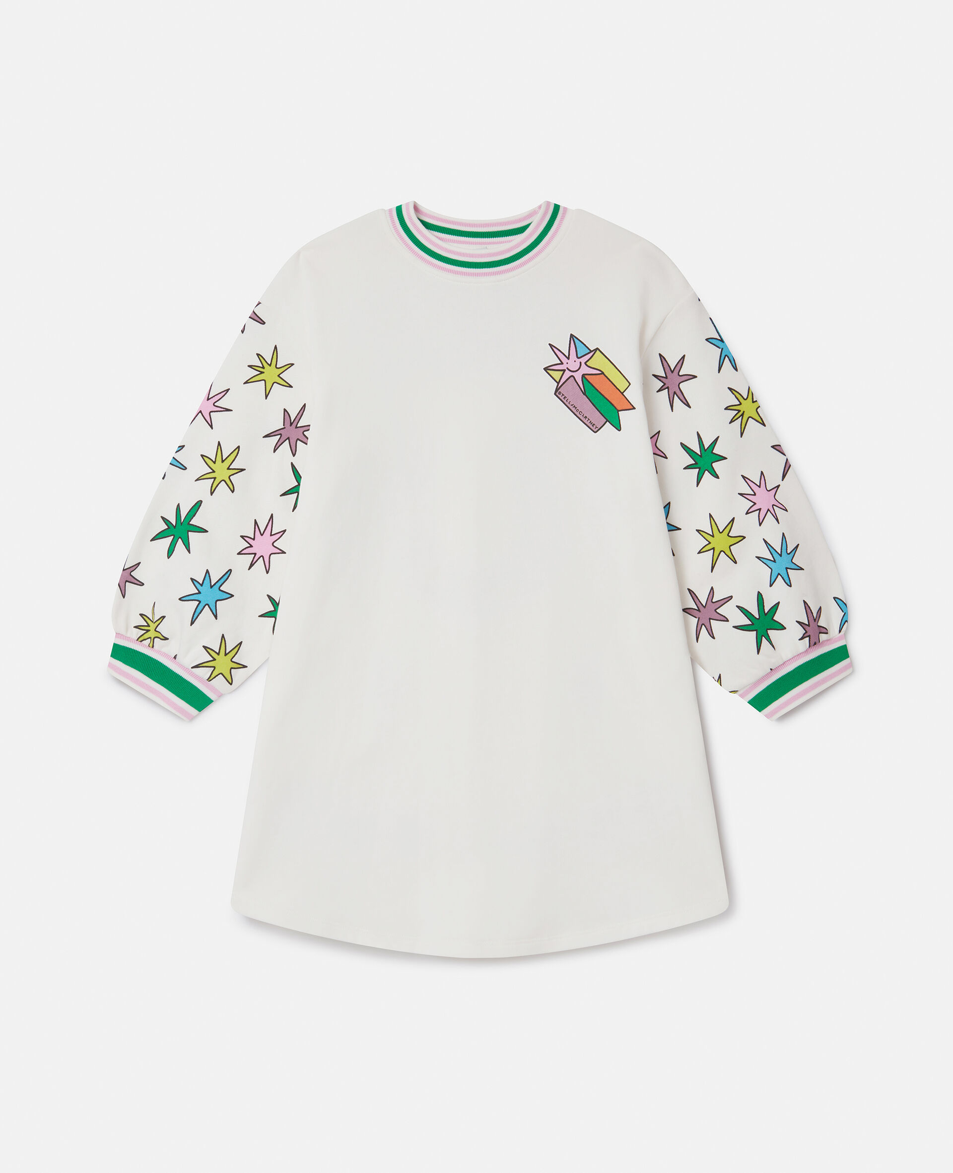 Bright Stars Sweatshirt Dress-Cream-large image number 0