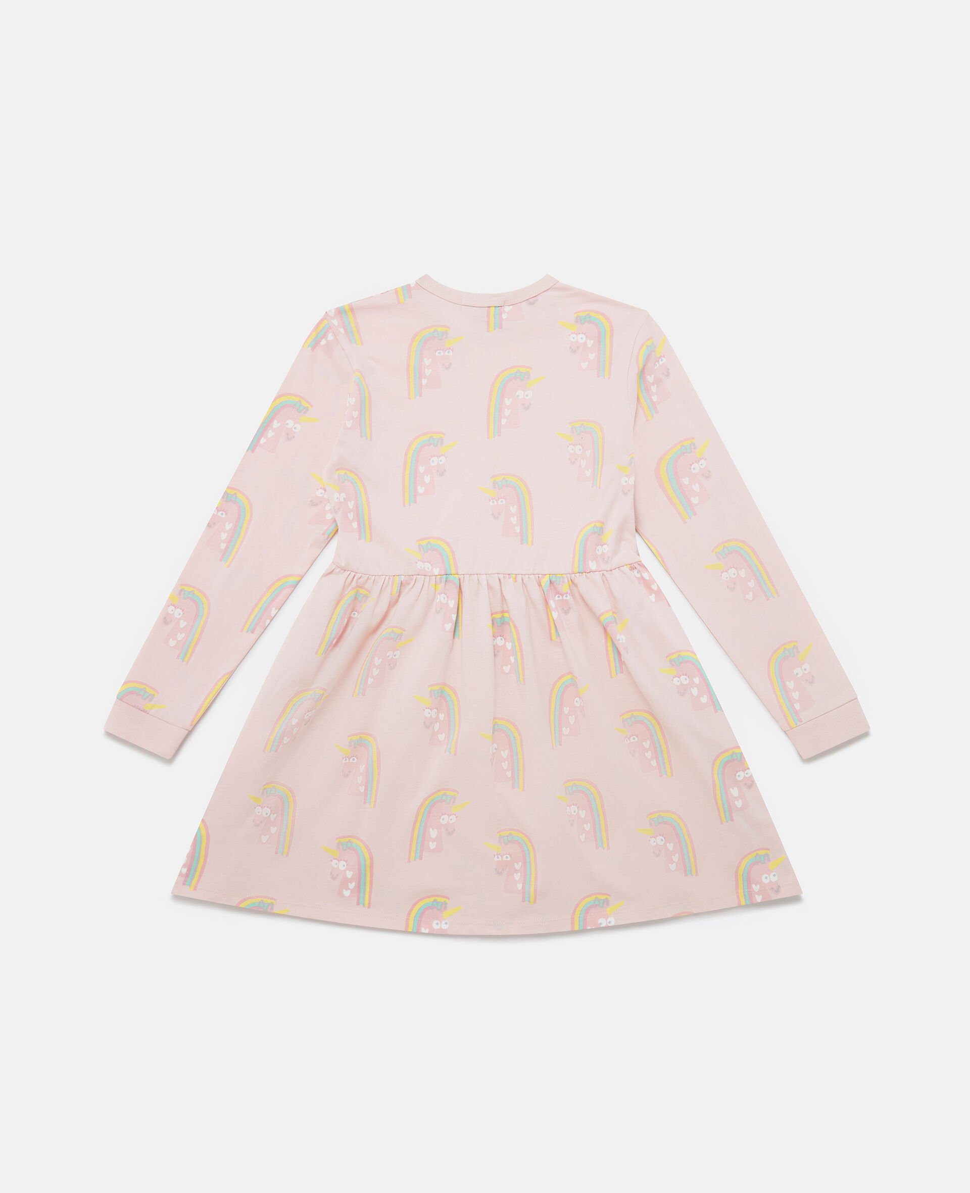 Rainbow Unicorn Print Skater Dress-Multicolour-large image number 2