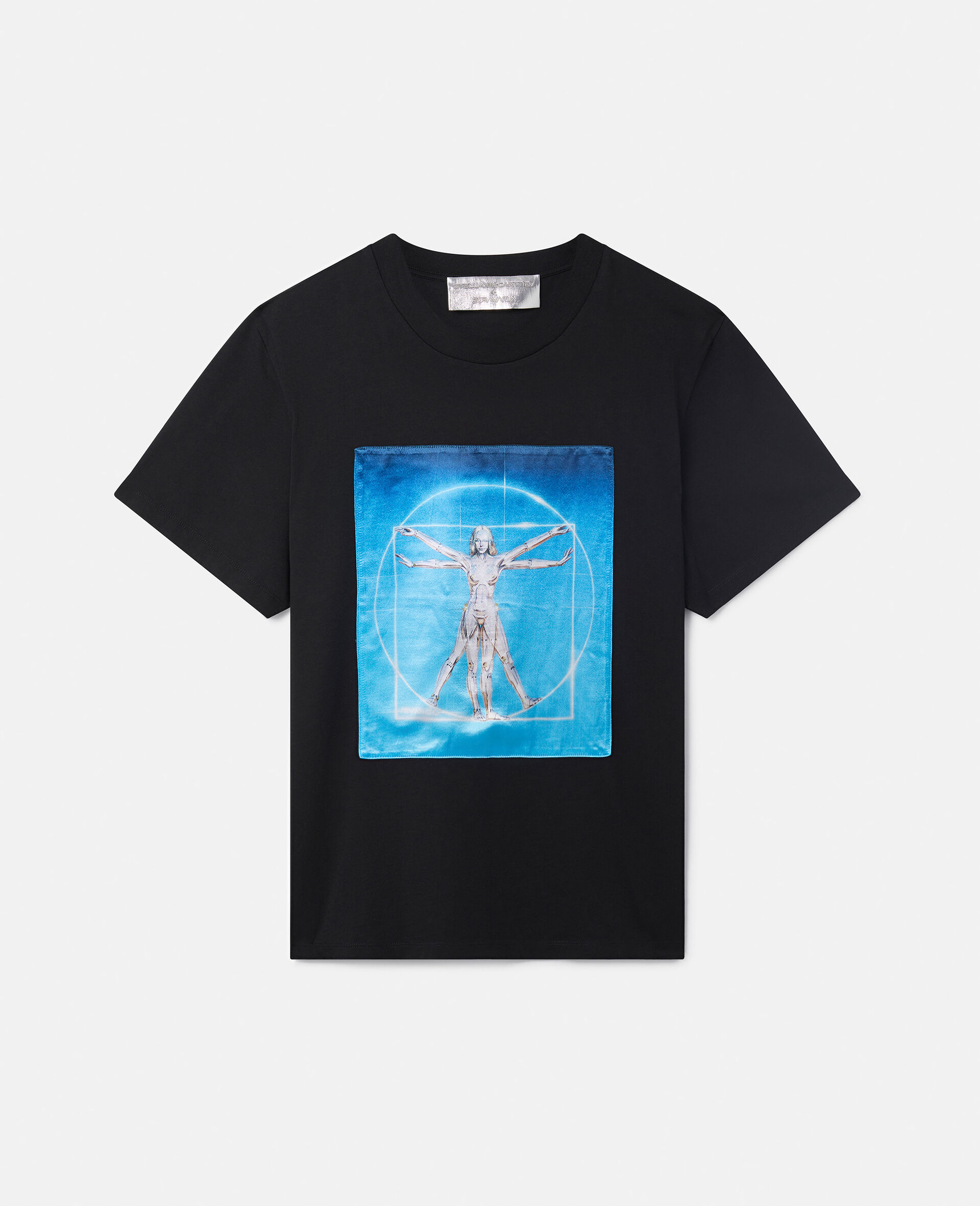 Vitruvian Woman Oversized Organic Cotton T-Shirt-Black-large image number 0