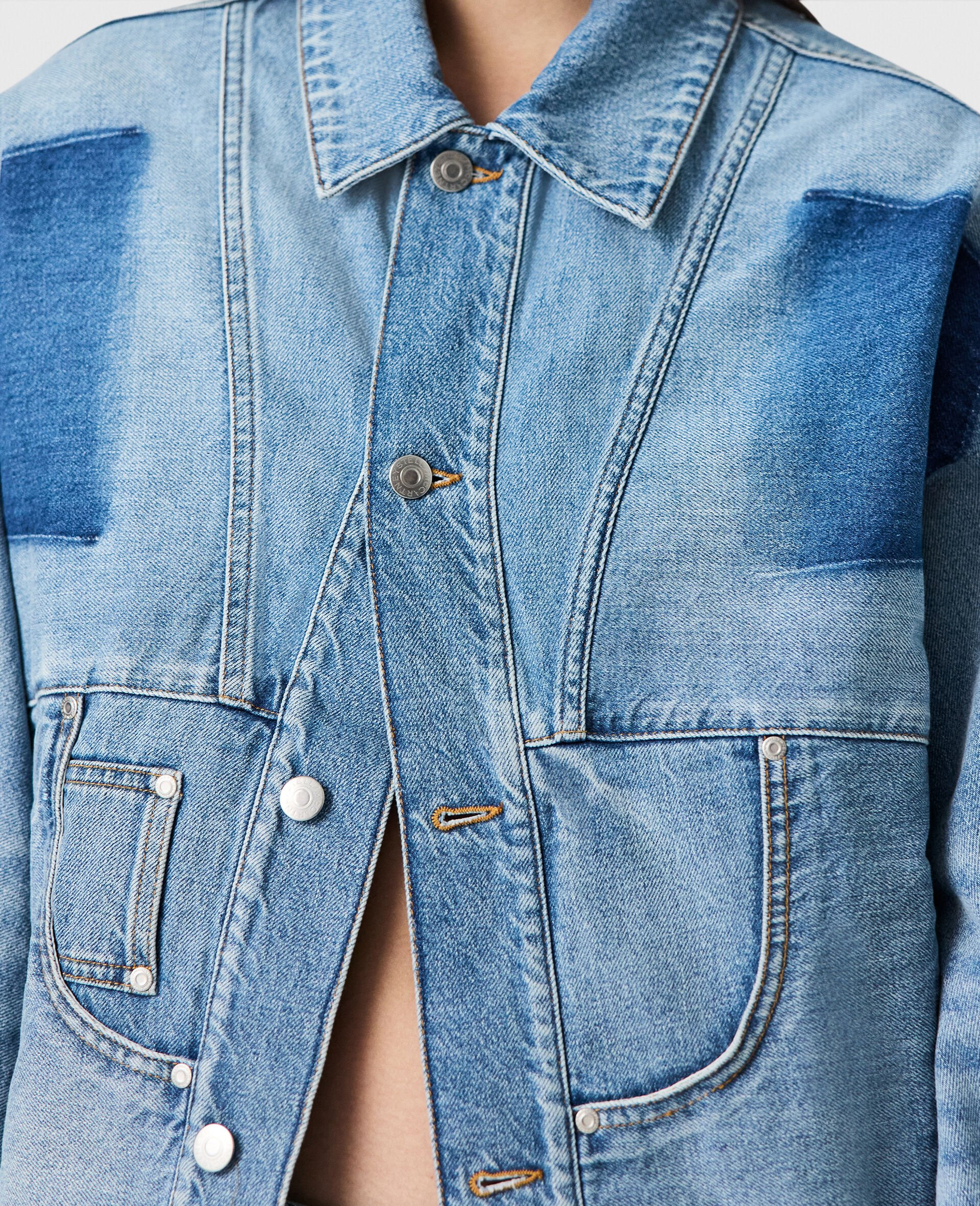 Veste en denim deconstruite-Bleu-large image number 3