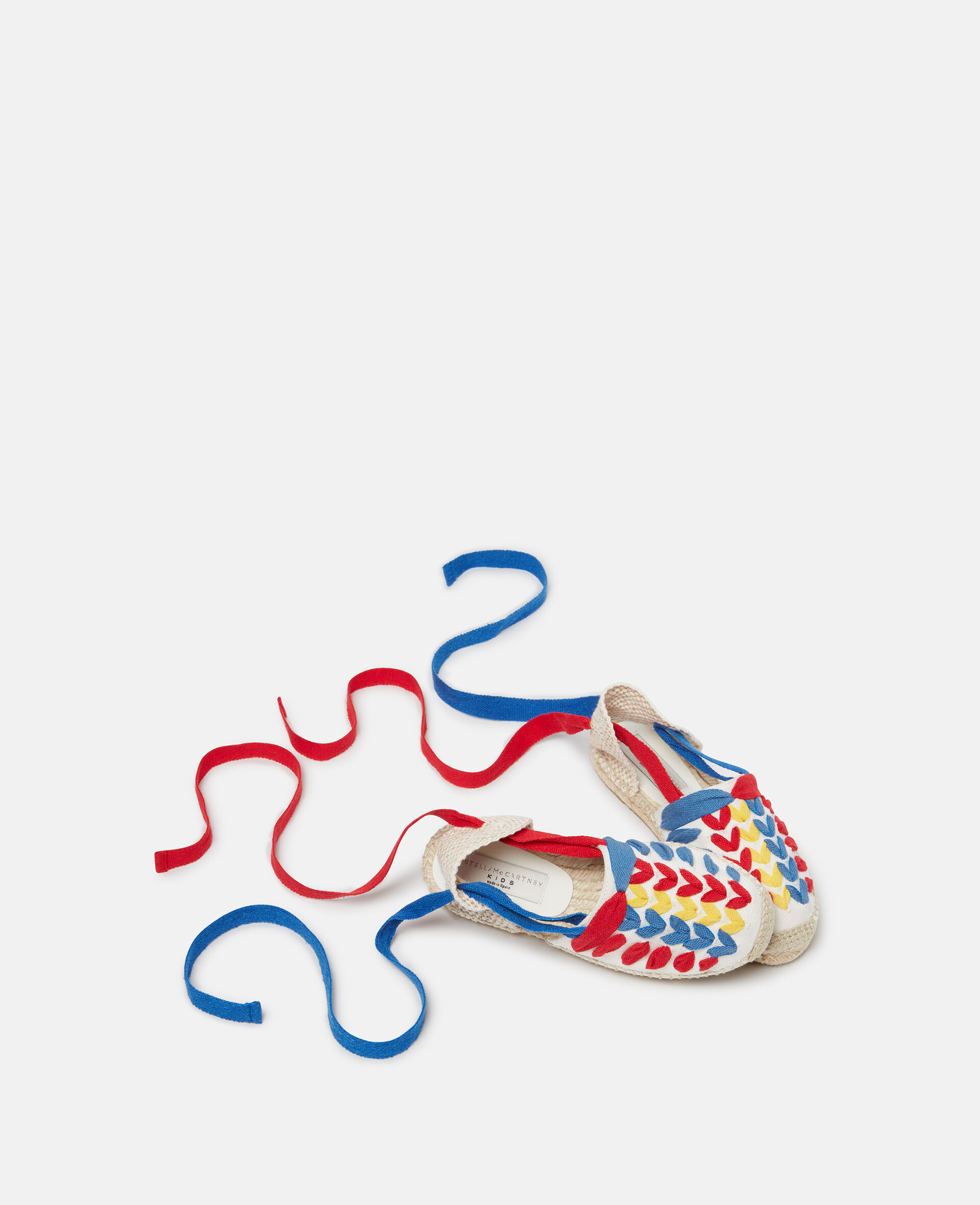 Lace-Up Espadrille Sandals-White-large image number 3