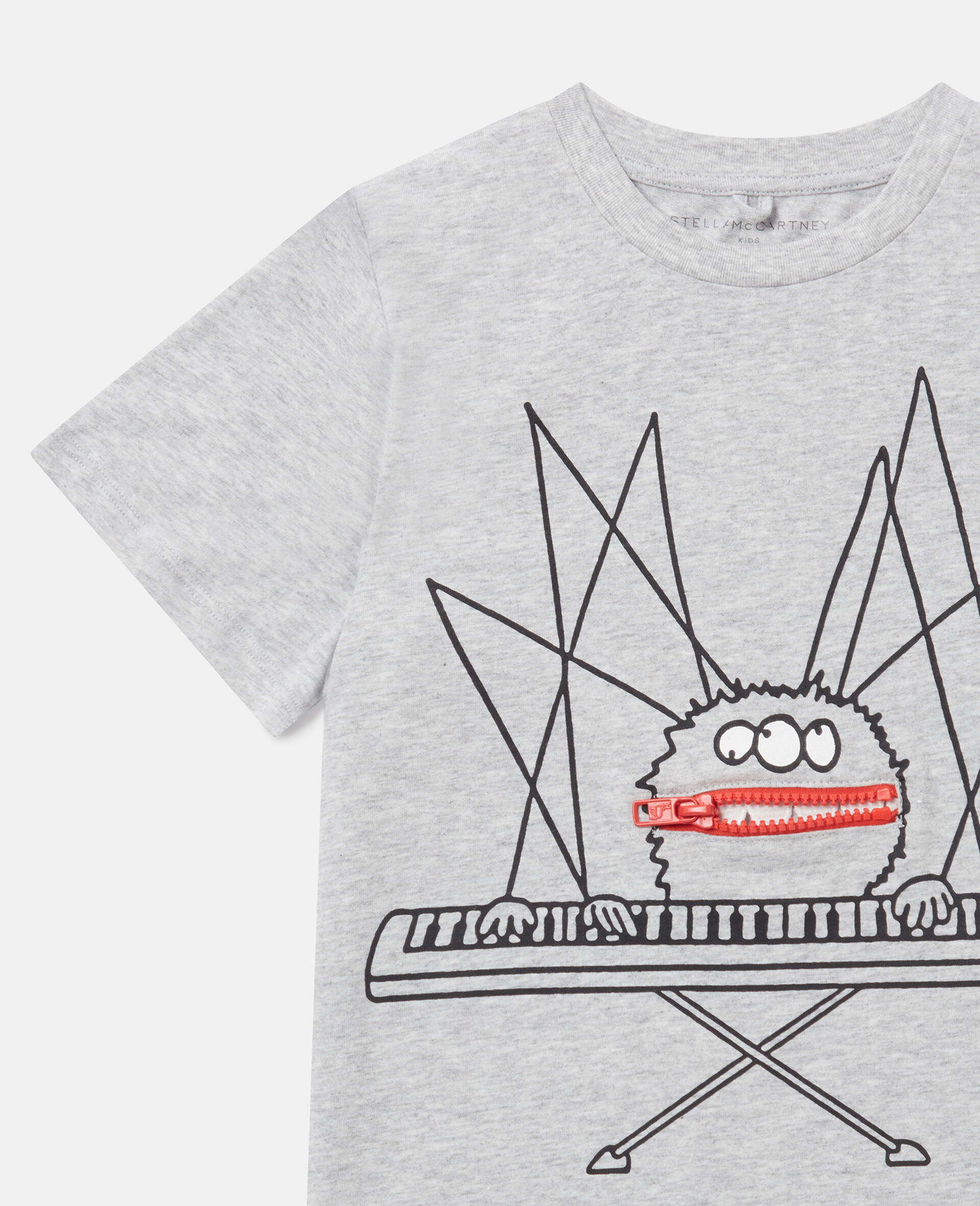 T shirt graphique araignee-Gris-medium