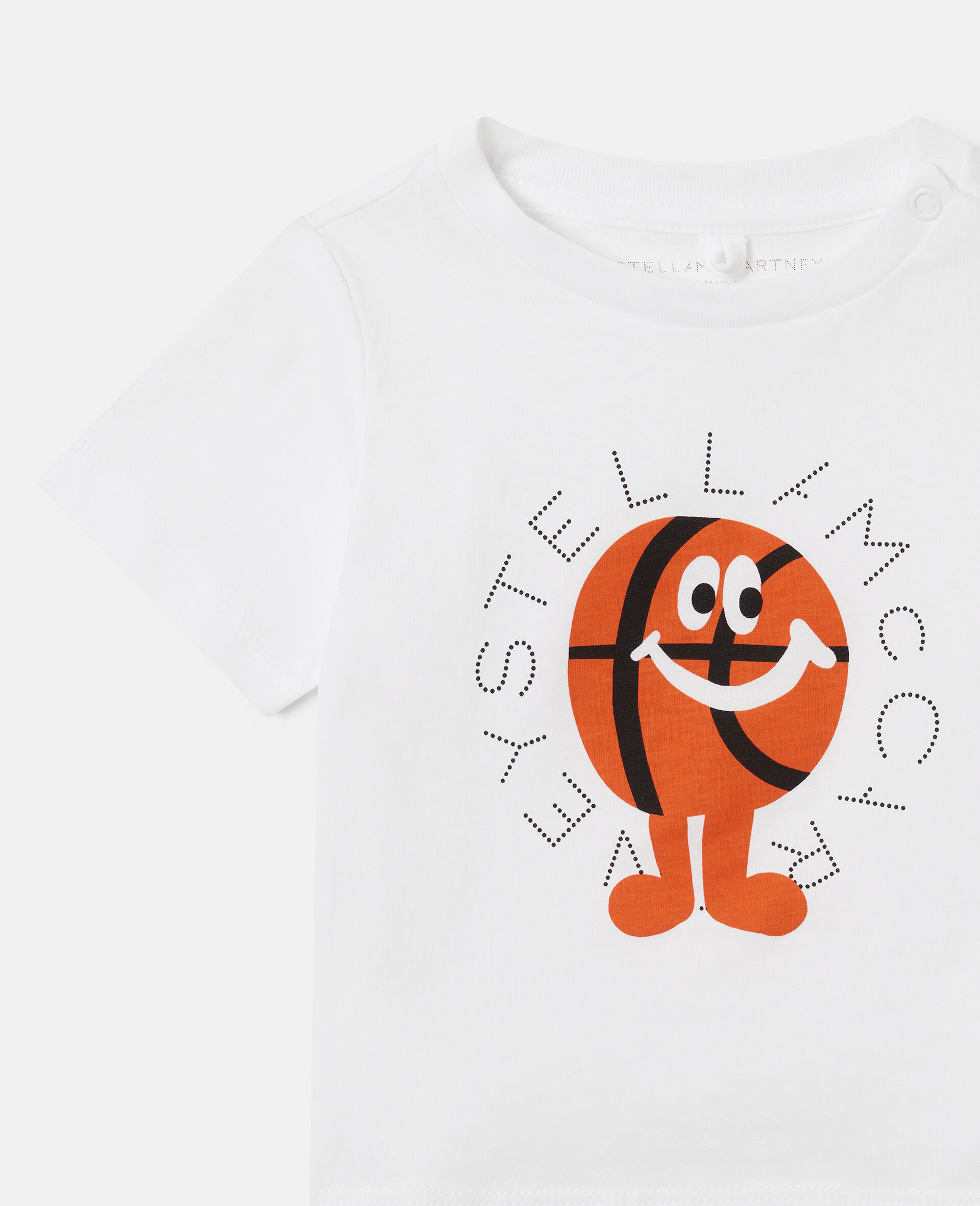 Basketball Character T-Shirt-White-medium