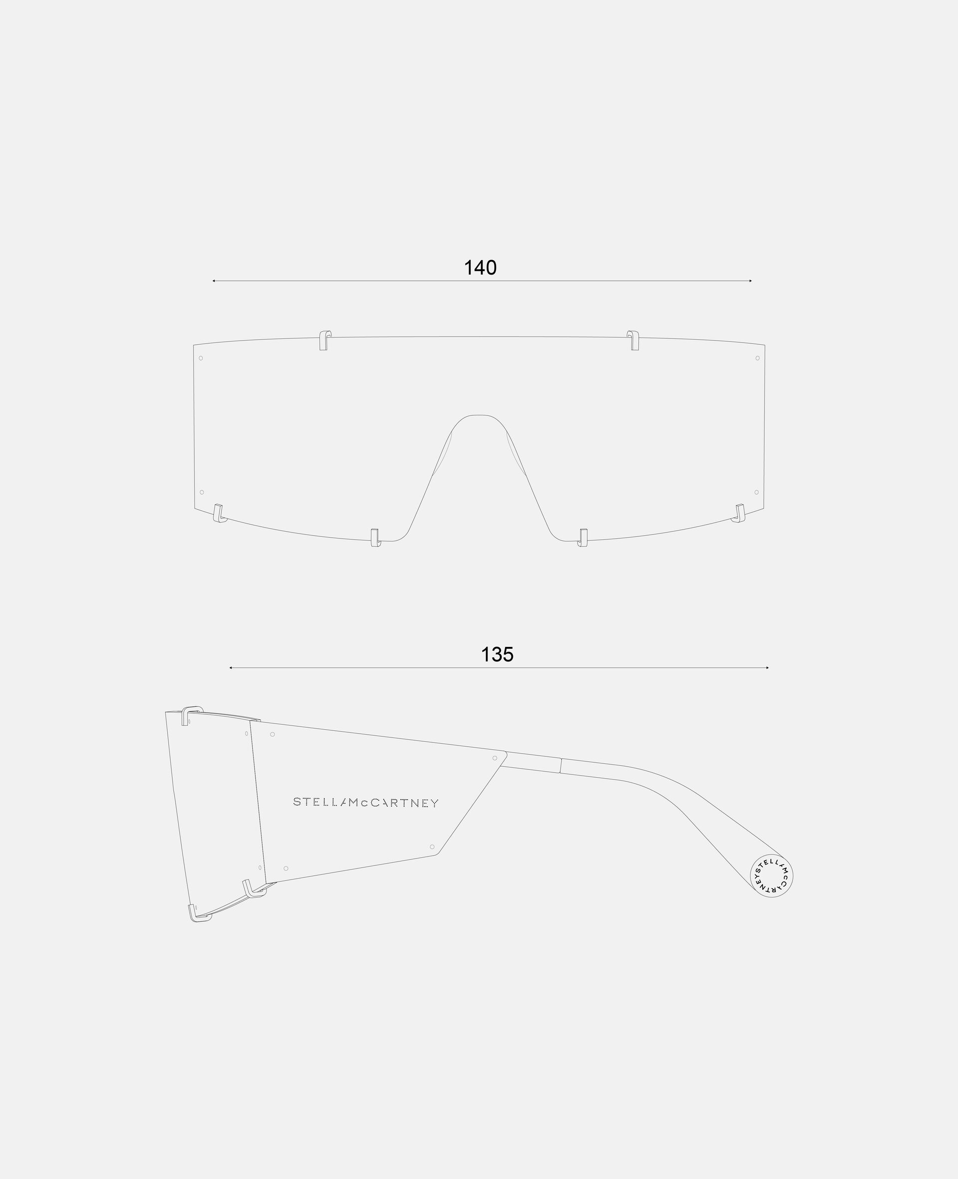 Translucent Rectangle Sunglasses-Grey-large image number 4