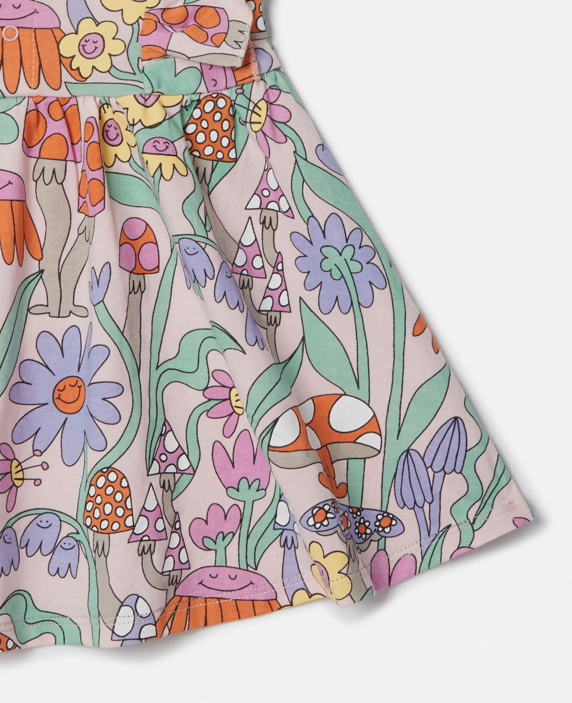 Woodland Print   Pleated Cap-Sleeve Dress-Pink-large Woodland Print   Pleated Cap-Sleeve Dress-Pink-large image number 1