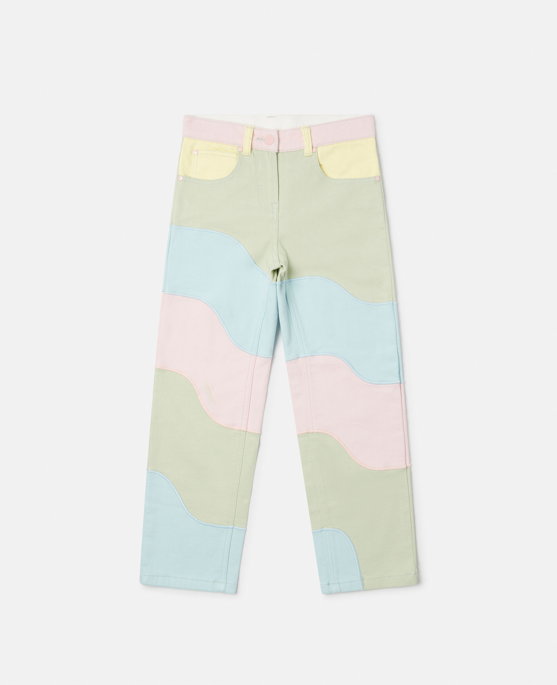 Pastel Wave Print Mom Jeans-Multicolour-large image number 0