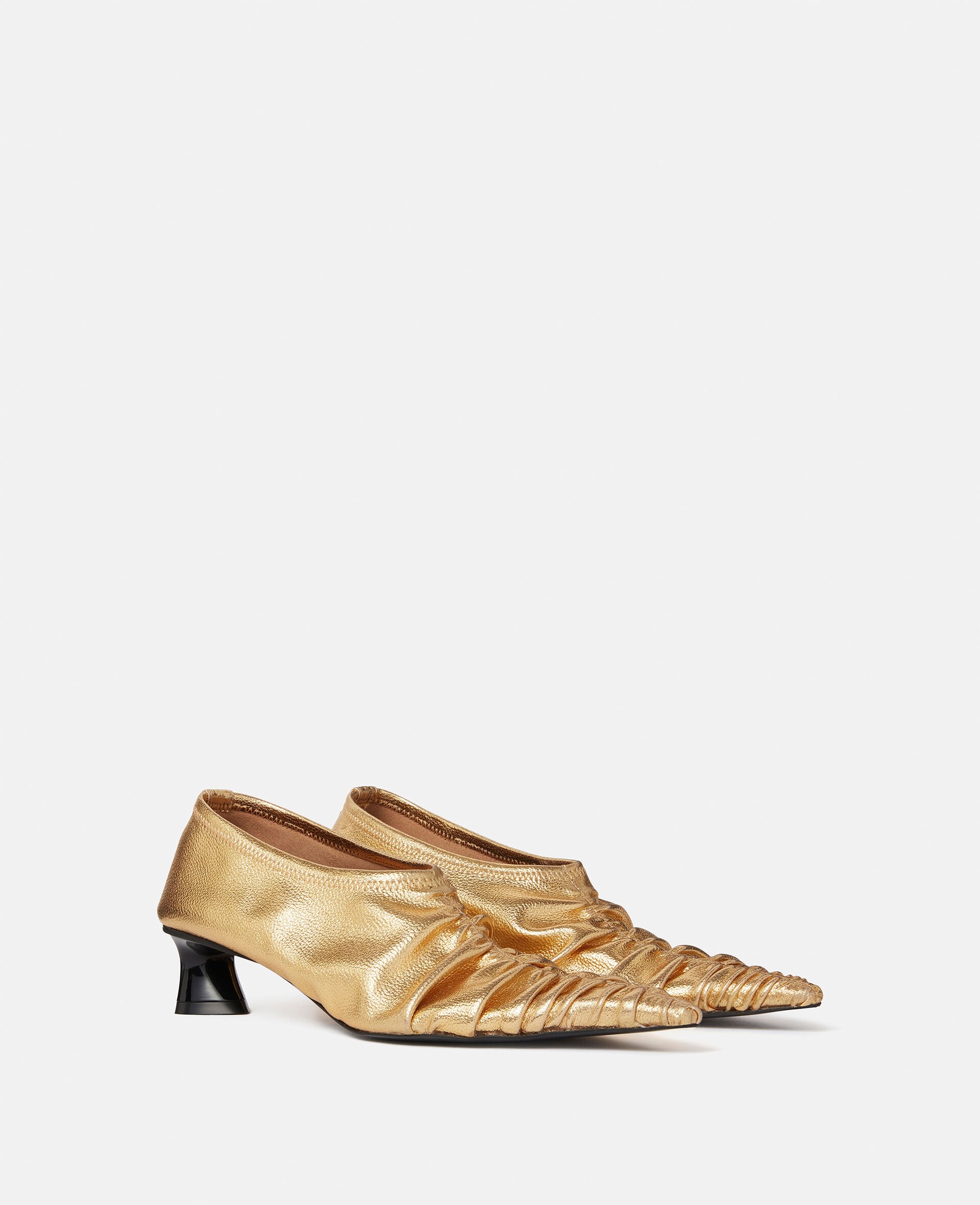 Elsa褶裥猫跟鞋-Gold-large Elsa褶裥猫跟鞋-Gold-large image number 1