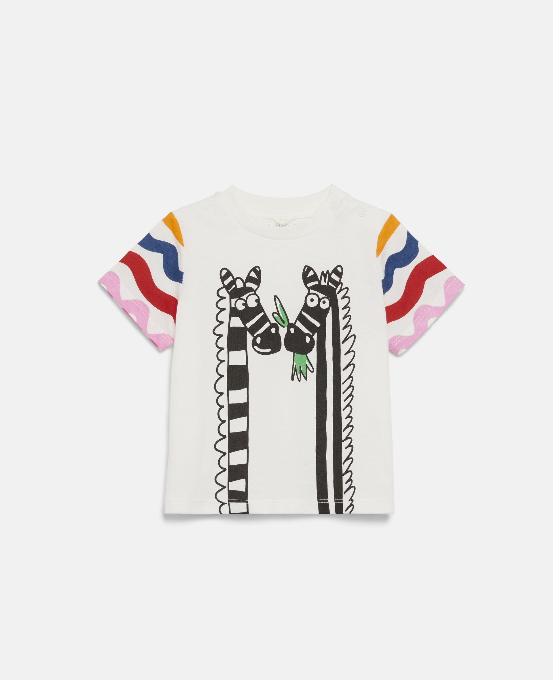 Zebra Print Cotton T-Shirt-Multicoloured-large image number 0