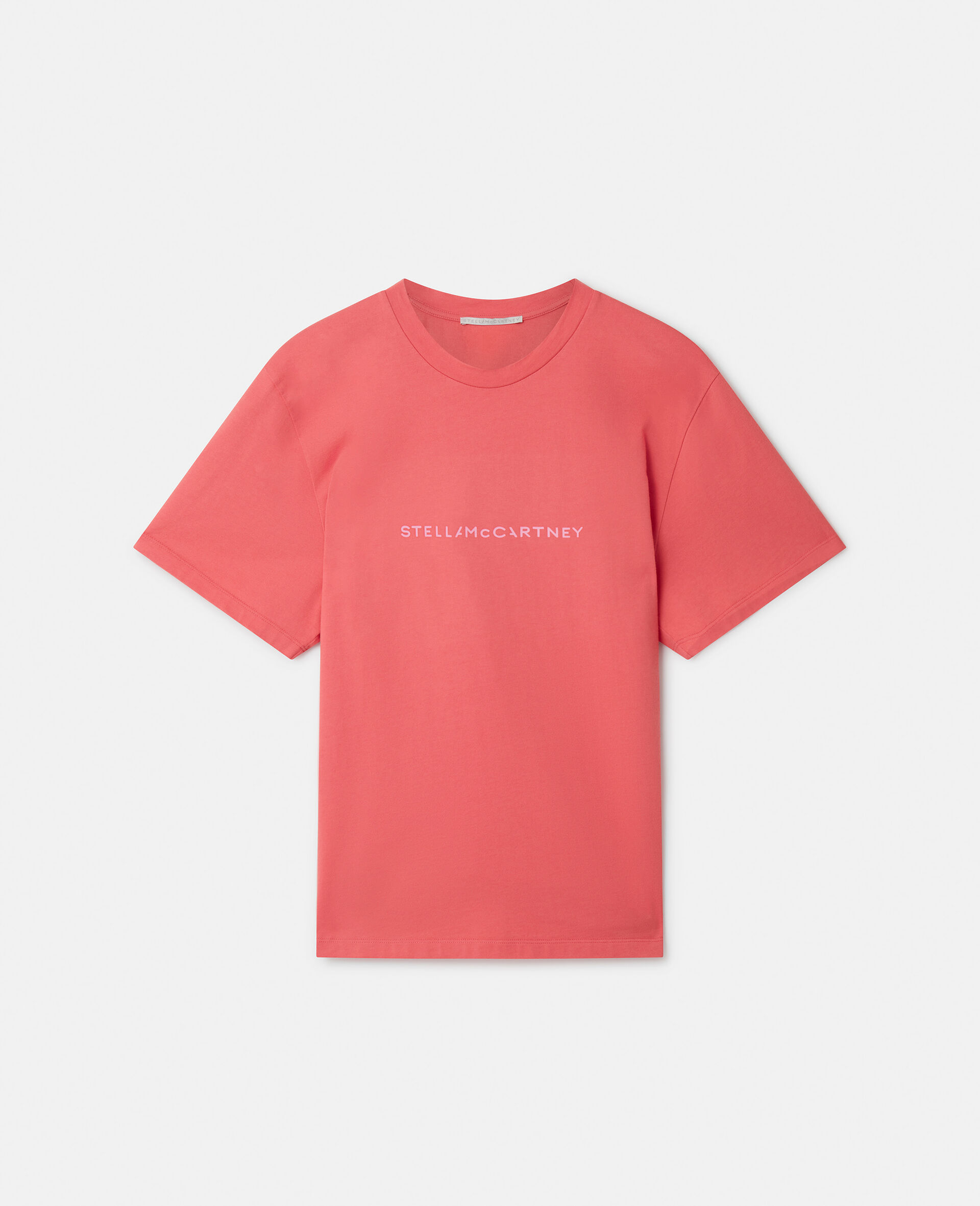 ステラ アイコニック ロゴ リラックスドフィット Tシャツ-ピンク-medium