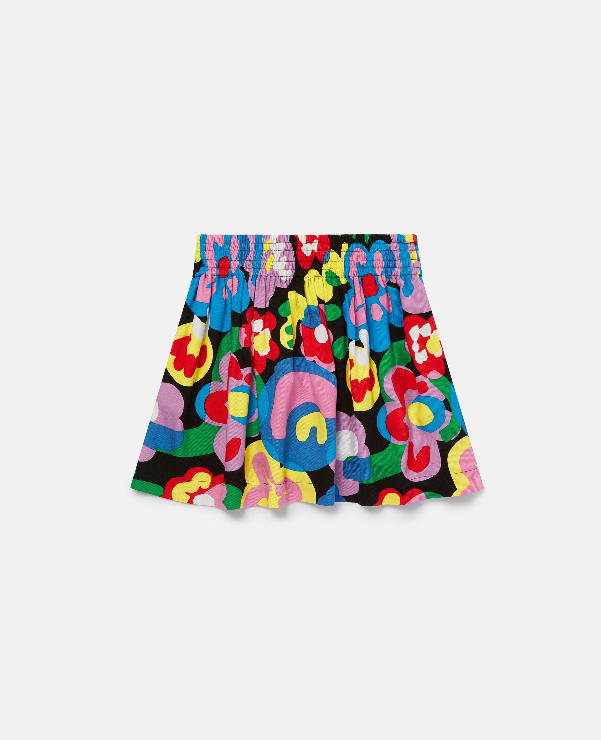 Abstract Flower Print Skirt-Multicoloured-large