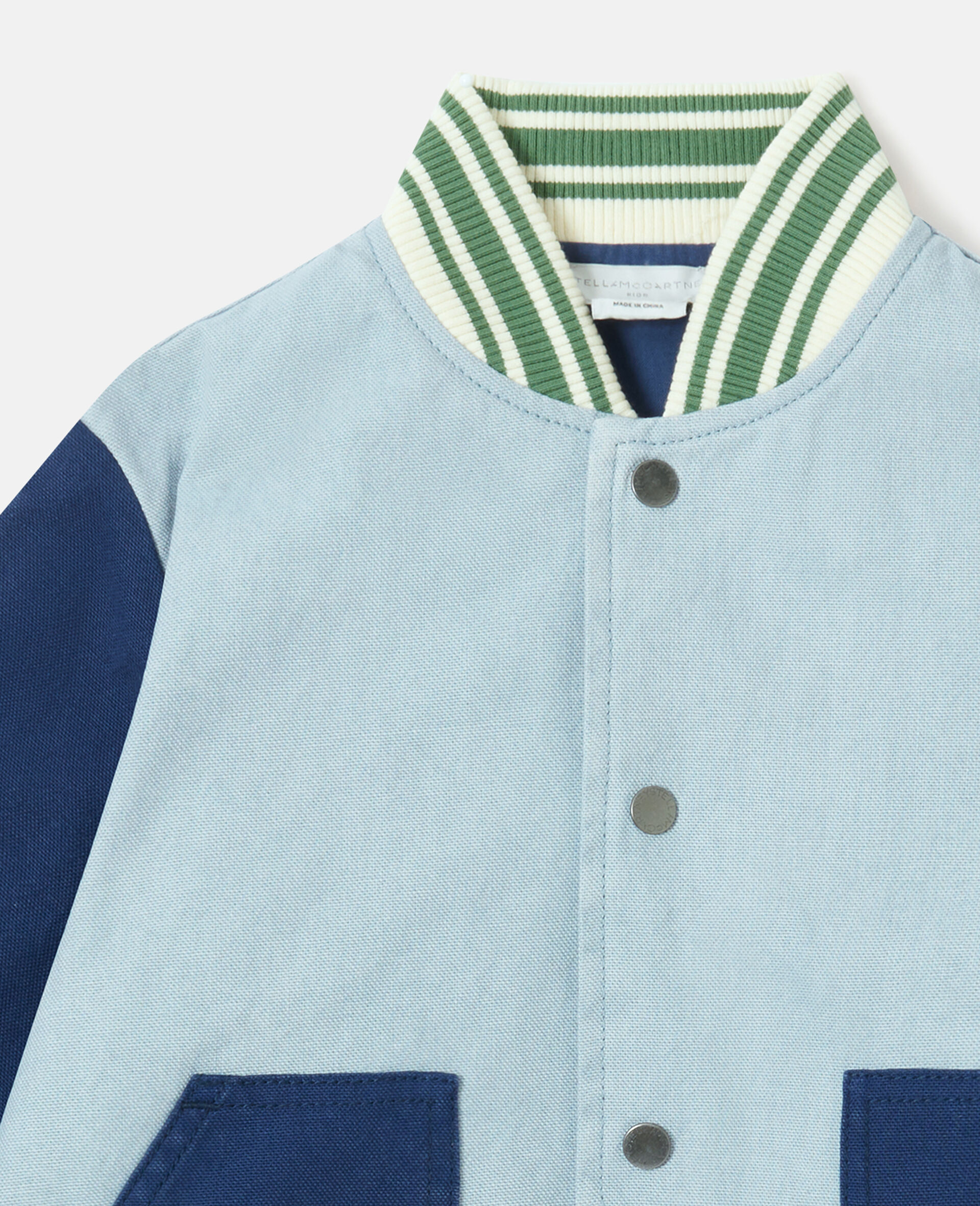 Collegejacke mit Farbblock-Design-Blau-medium