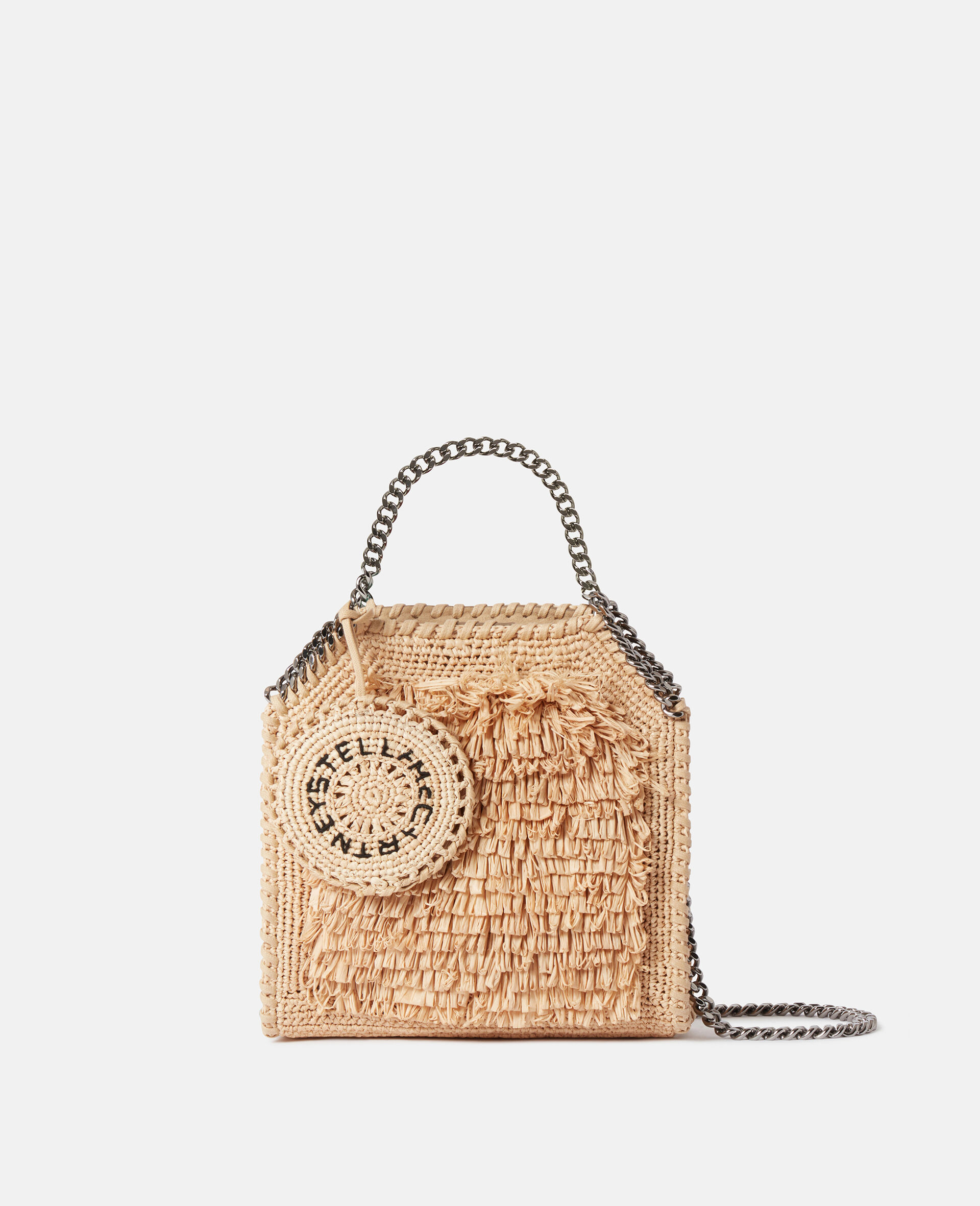 Falabella Raffia Tiny Tote Bag-Beige-large image number 0