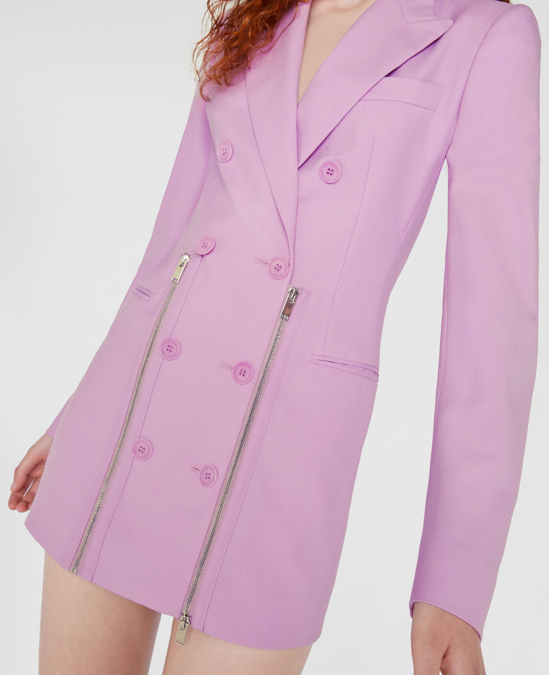 Mini Jacket Dress-Purple-large image number 3