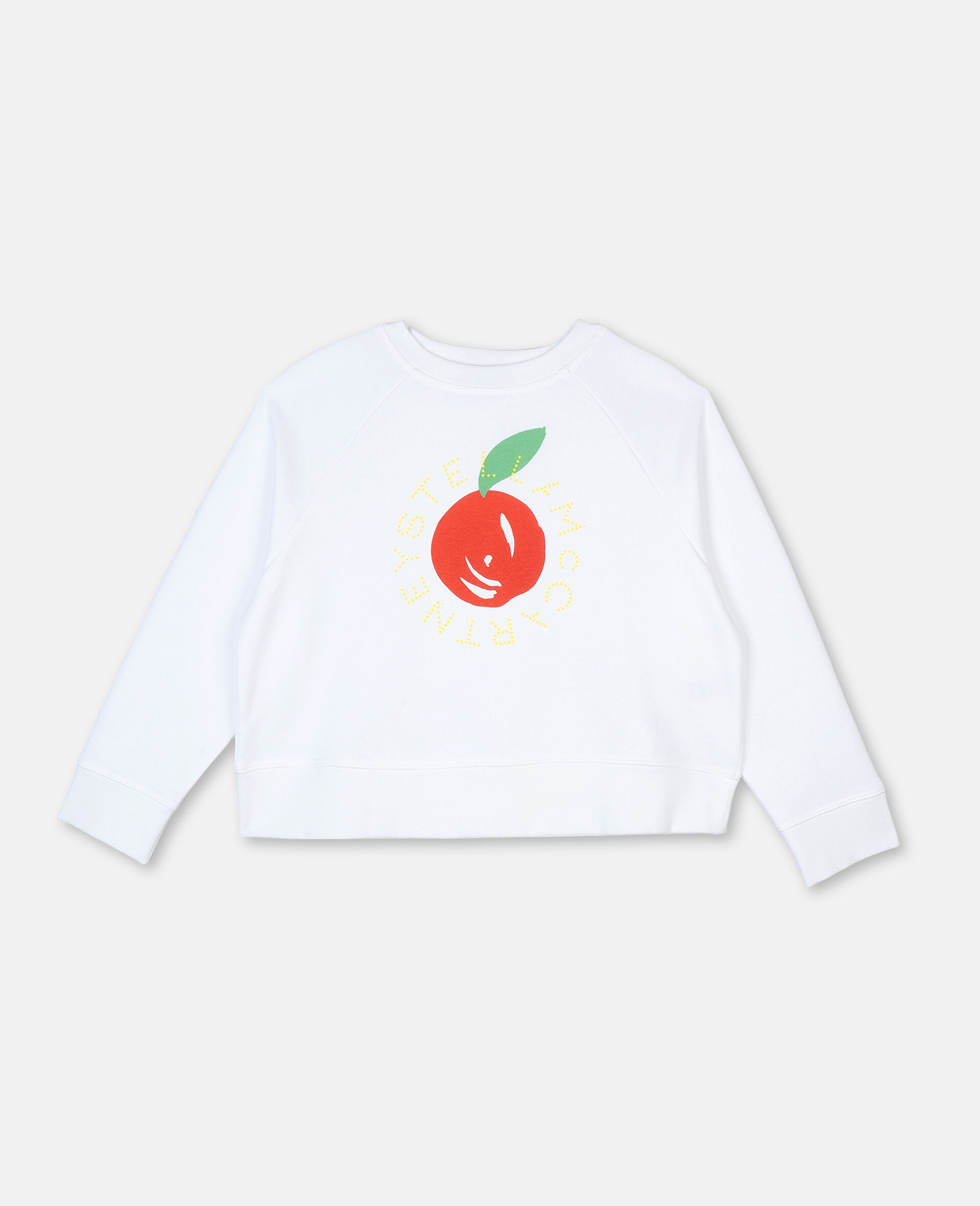 Clementine Cotton Fleece Logo Sweatshirt-White-large image number 0