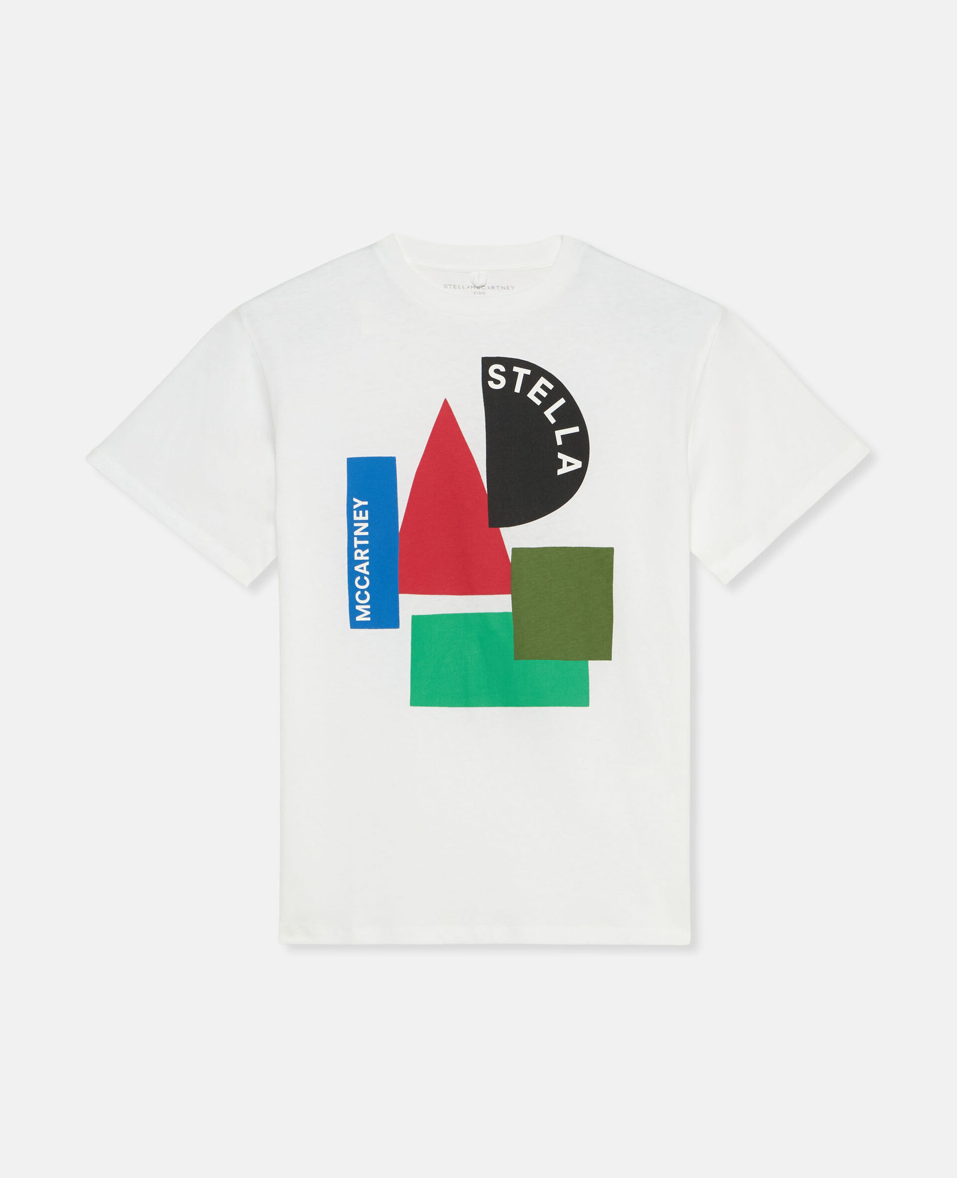 T-shirt à imprimé formes géométriques-Blanc-large image number 0
