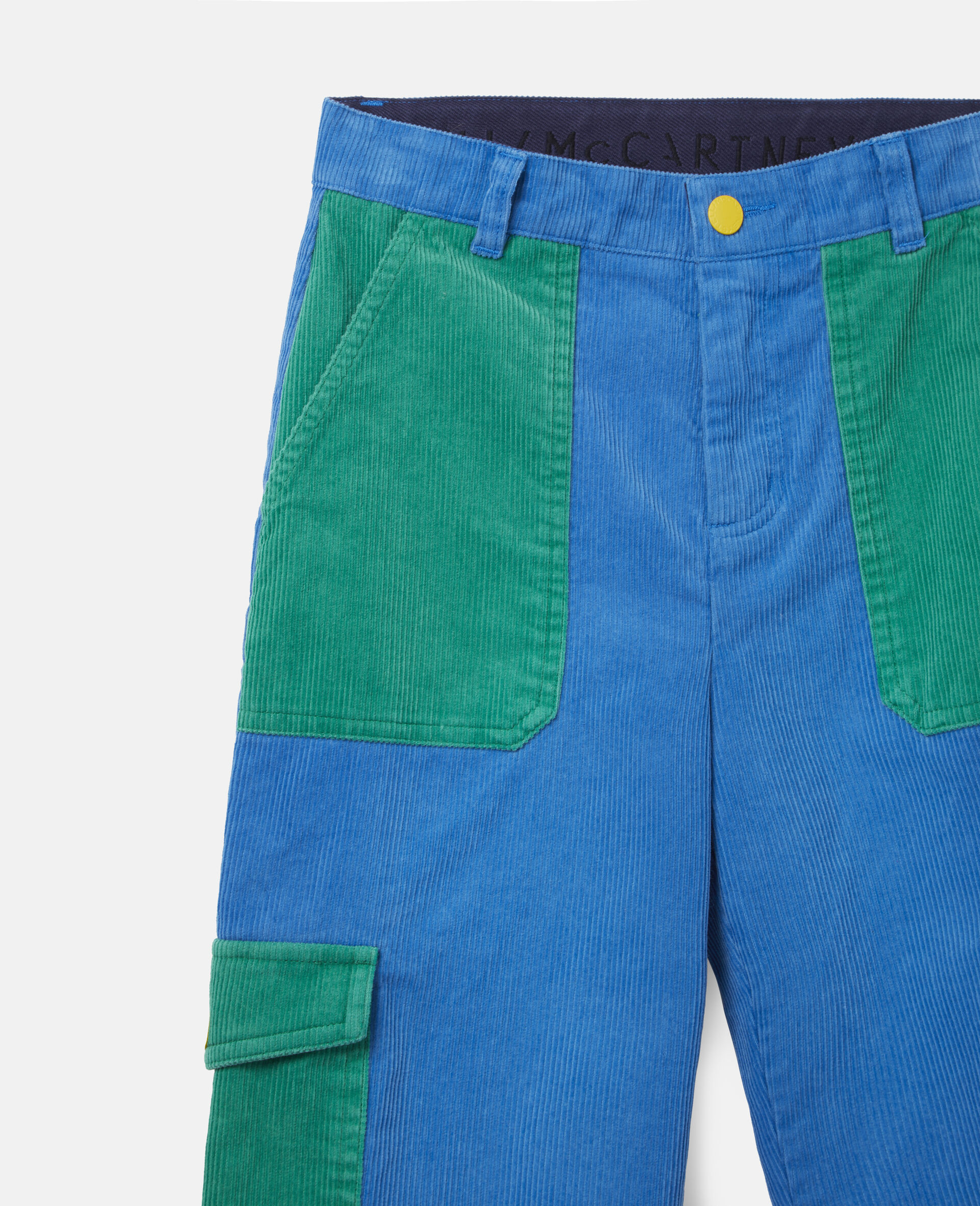 Cargo Corduroy Trousers-Blue-large image number 1