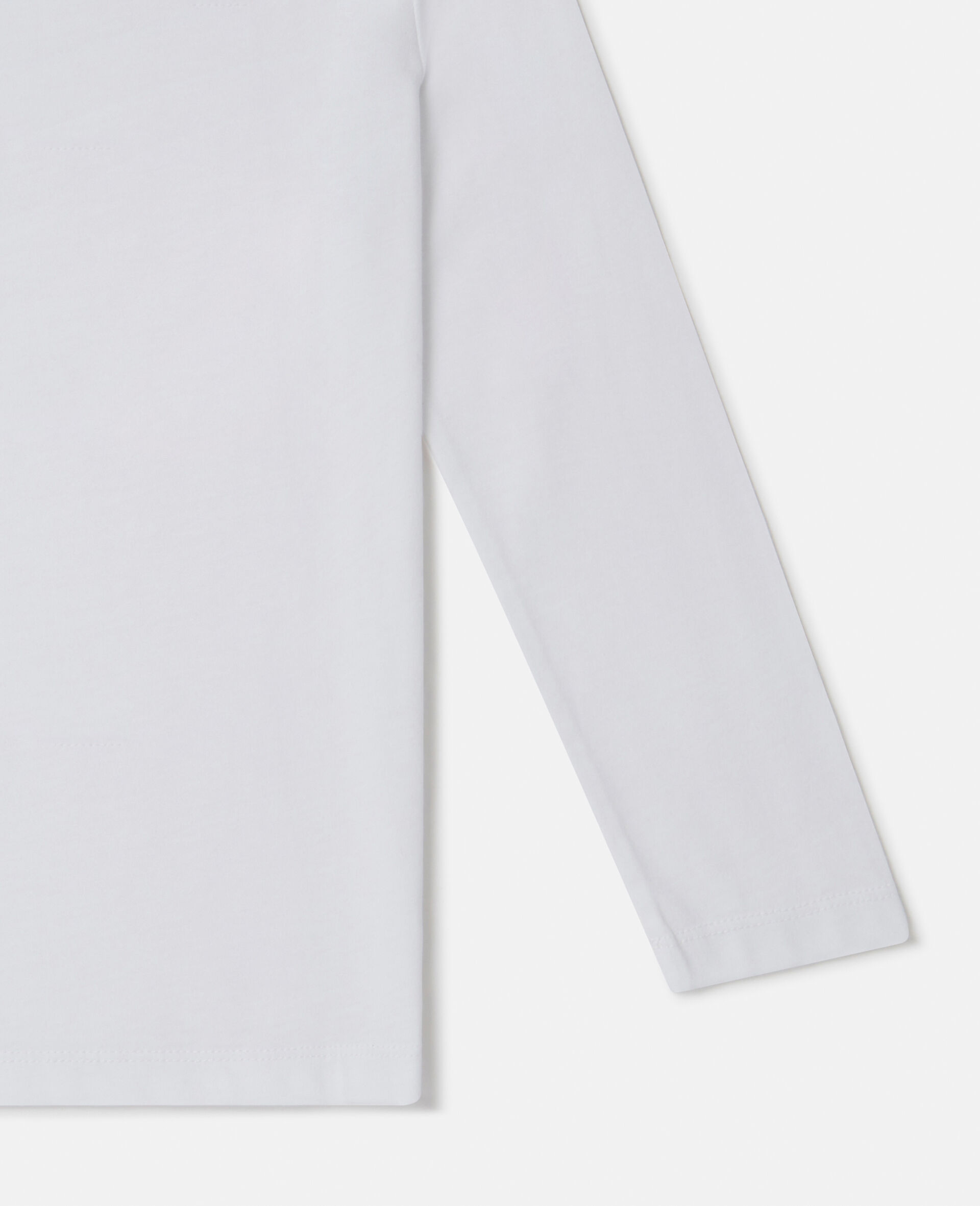 Spooky Cat Logo Long-Sleeve T-Shirt-White-large image number 3