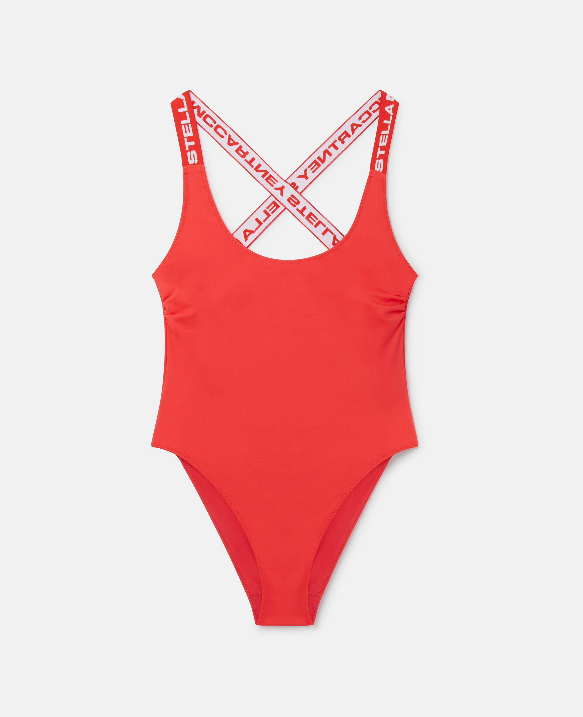 Logo Tape Swimsuit-Red-large image number 0