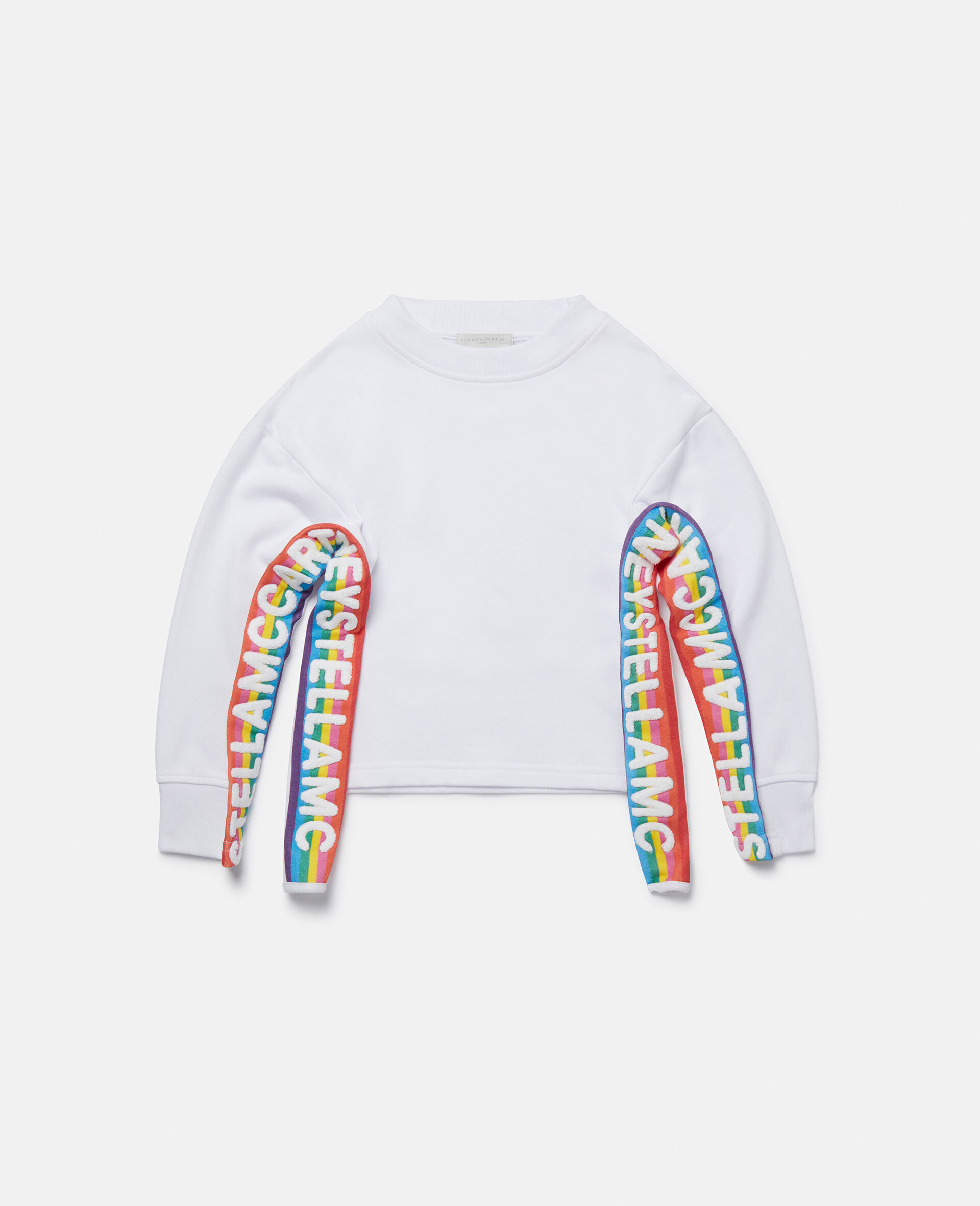 Rainbow Logo Tape Sweatshirt-White-large image number 0