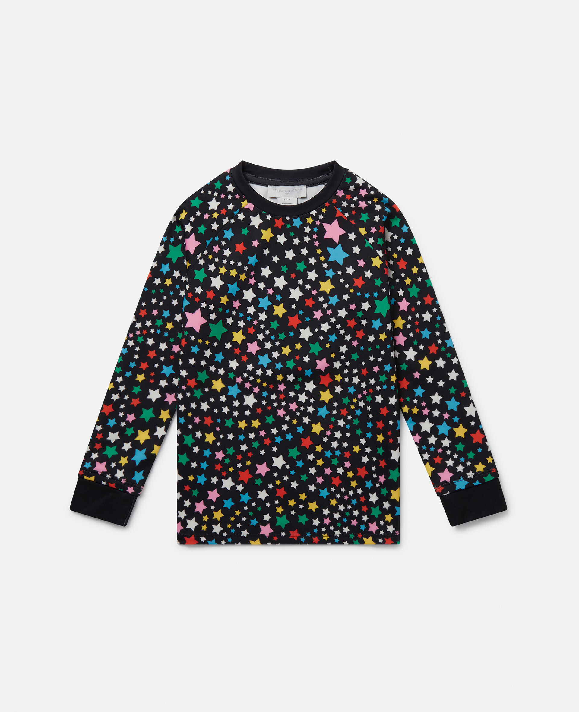 T shirt graphique a manches longues avec motif etoiles-Fantaisie-large image number 0