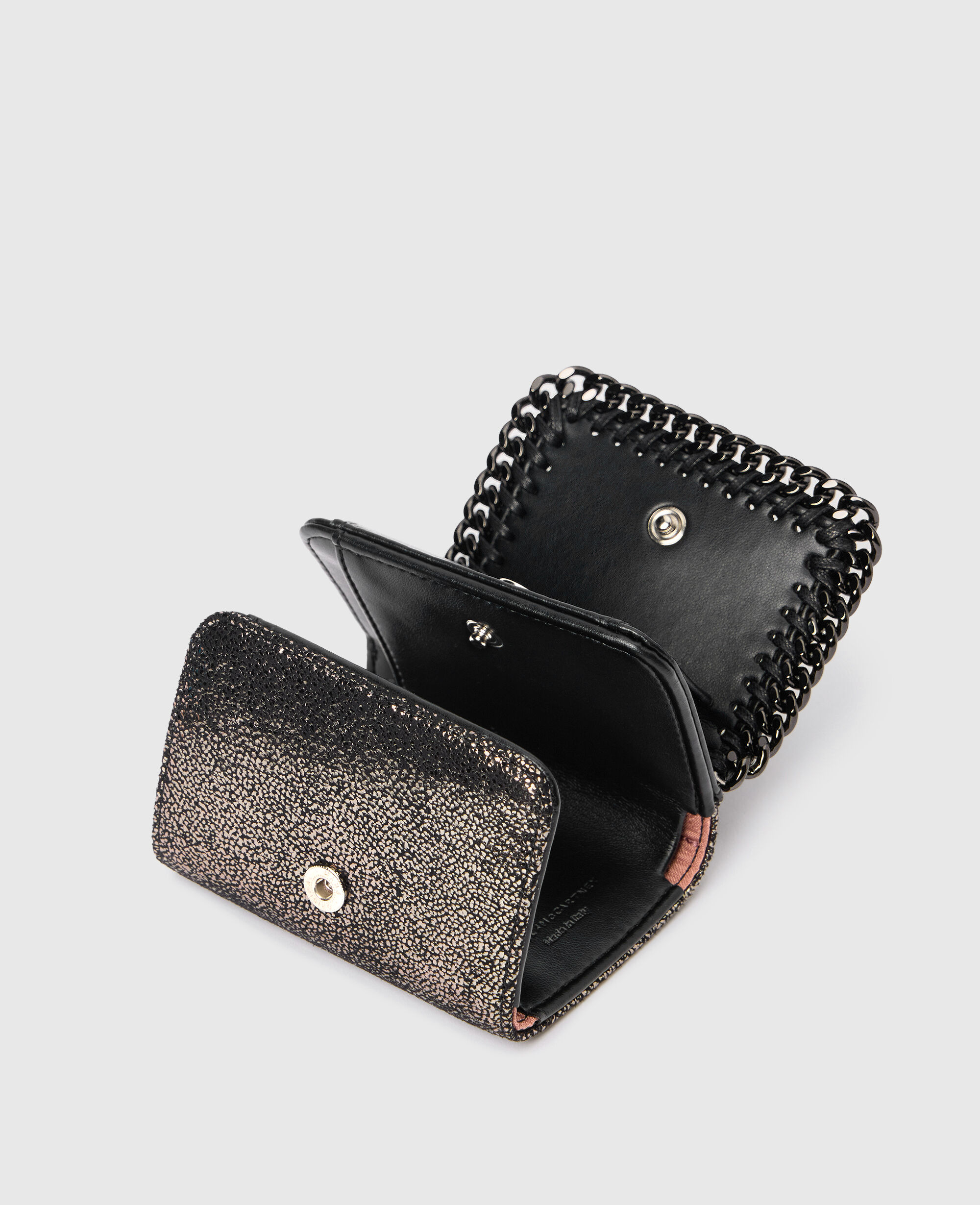 キ*グ様 新品STELLA McCARTNEYファラベラ トリフォールドウォレッ Women ブラック ファラベラ トリフォールド ウォレット | Stella