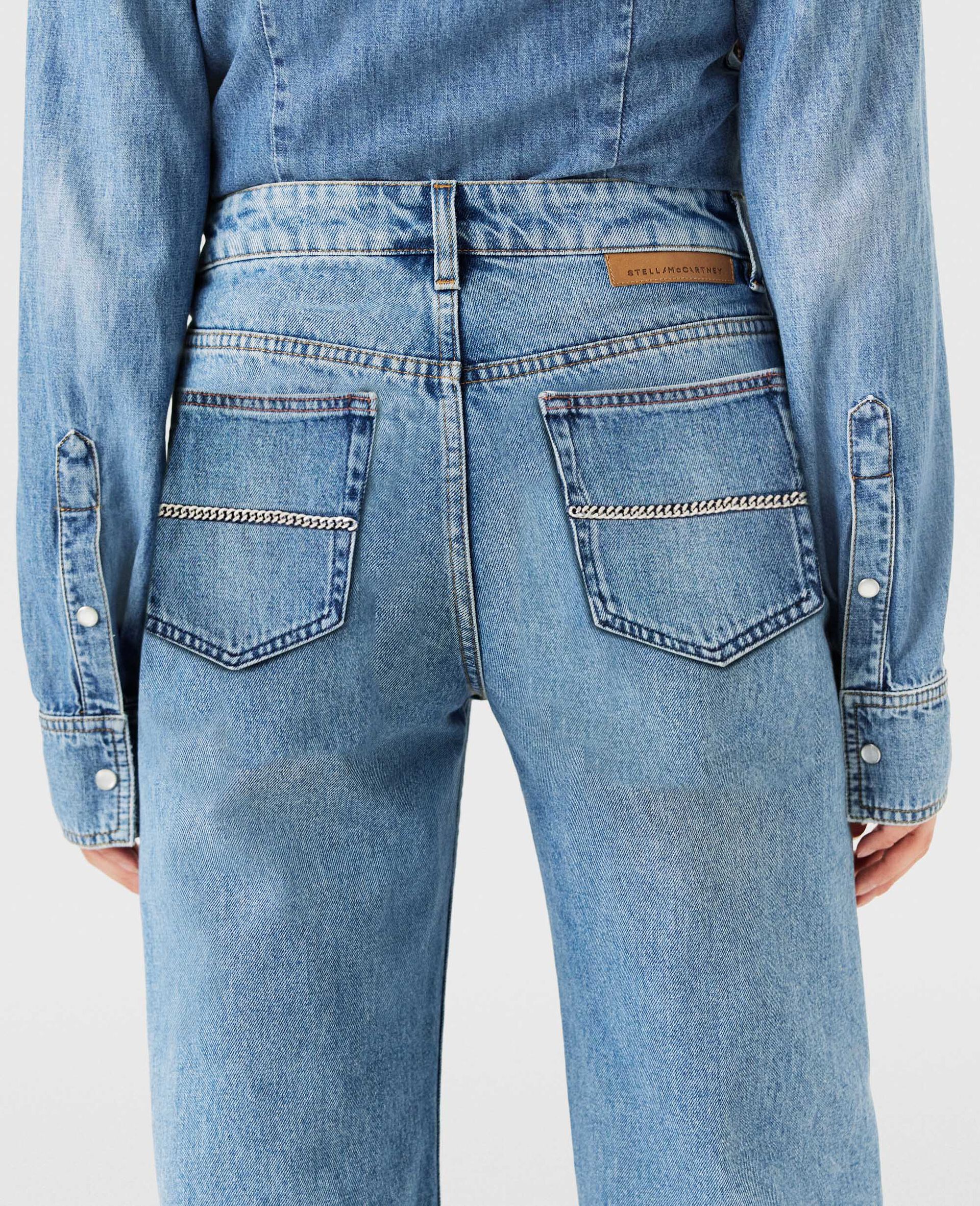 Jean bootcut avec chaine Falabella aux poches-Bleu-large image number 3