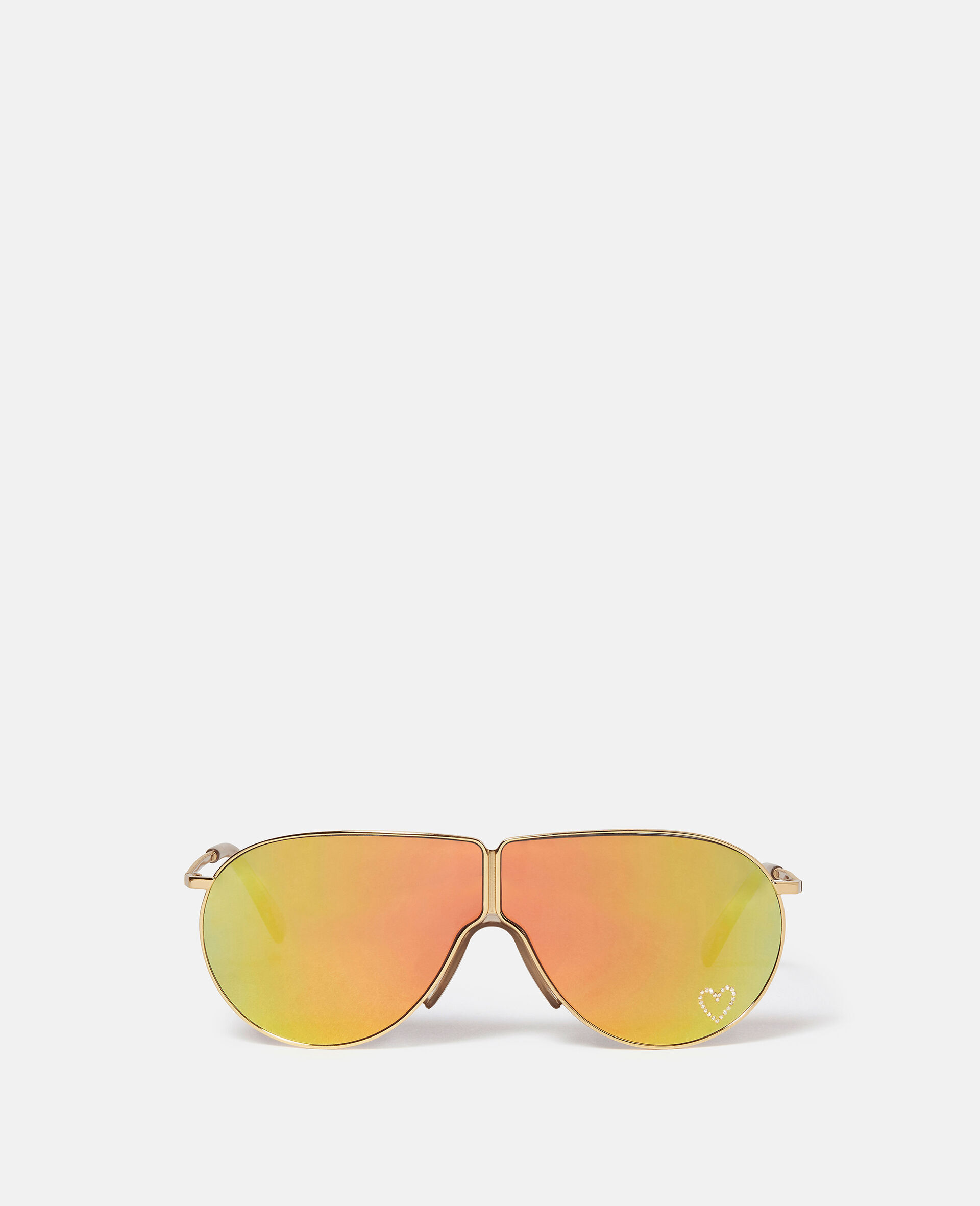 Loveheart Metal Aviator Sunglasses-Multicolour-large image number 0