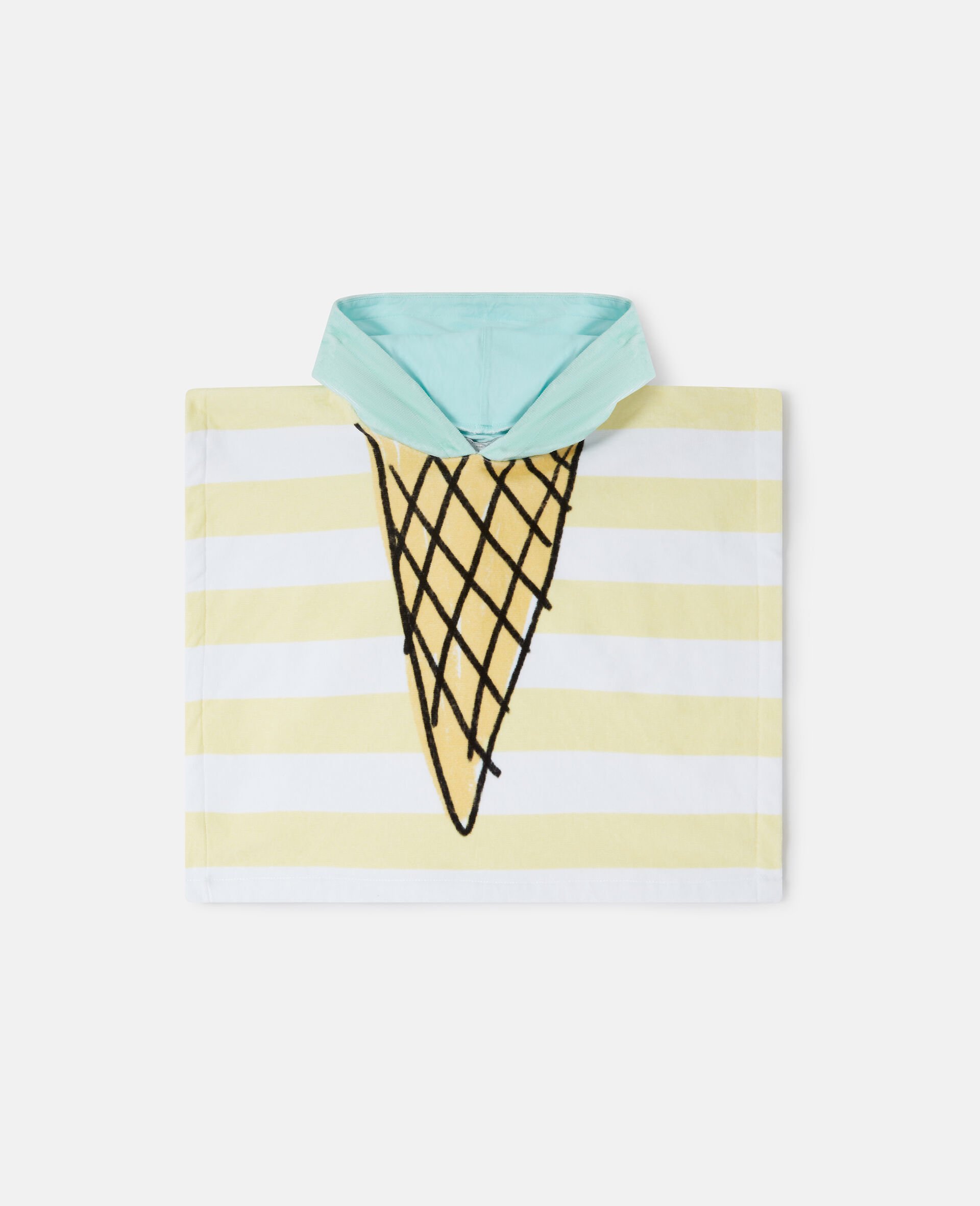 Ice Cream Graphic Towel Dress-Blue-medium
