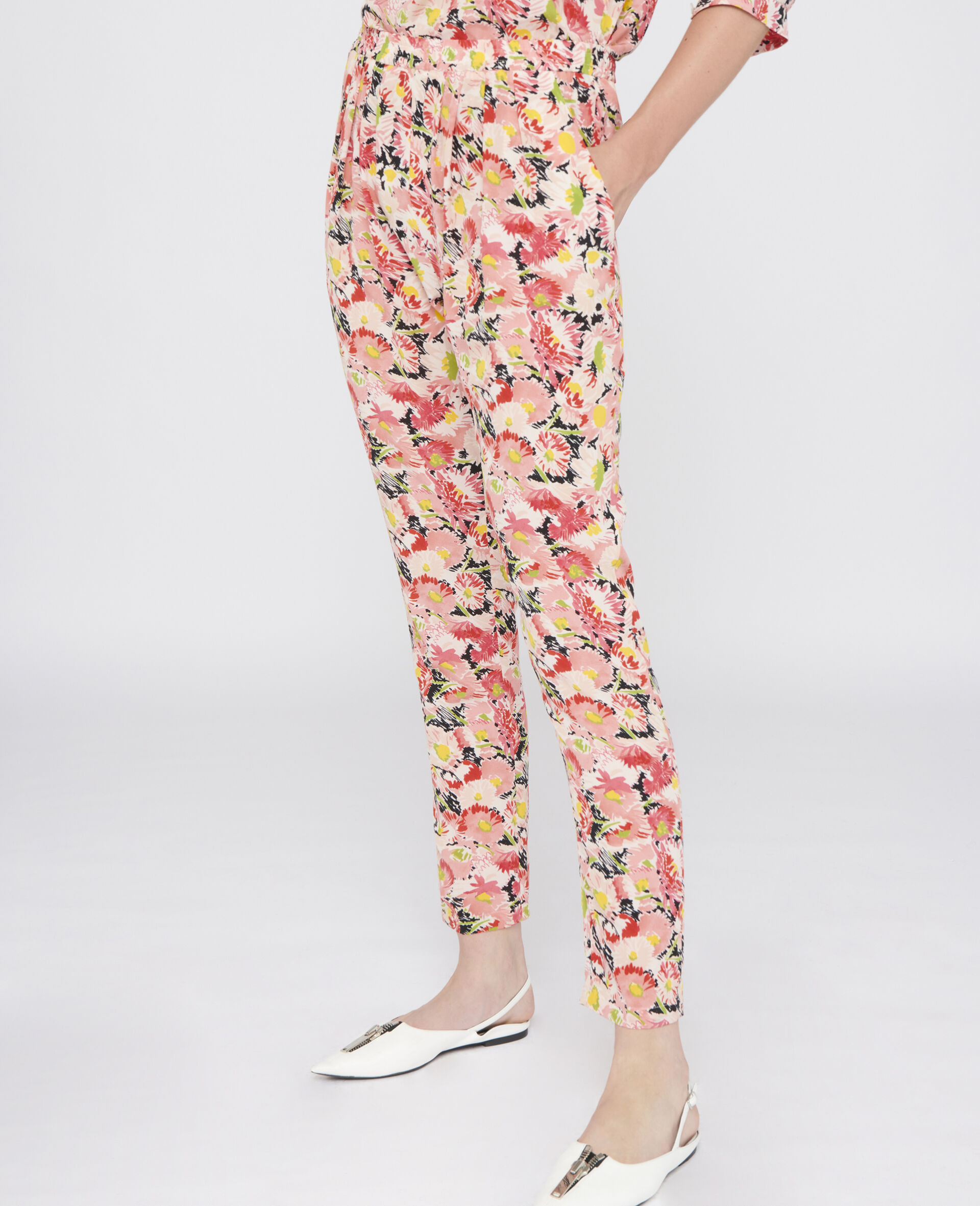 Women Multicolor Pink Christine Silk Pants | Stella McCartney US