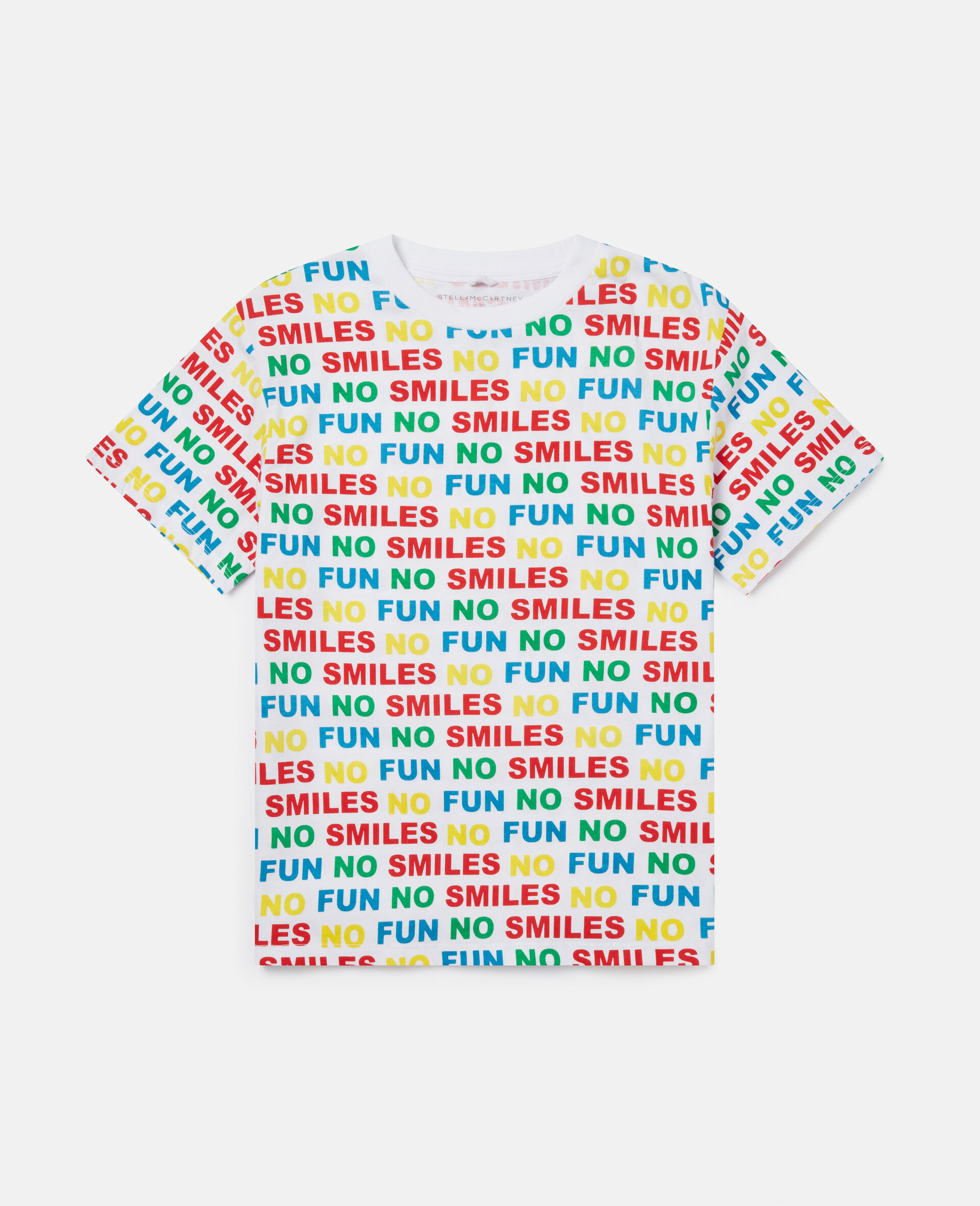 No Smiles No Fun プリントコットンTシャツ-ホワイト-large image number 0