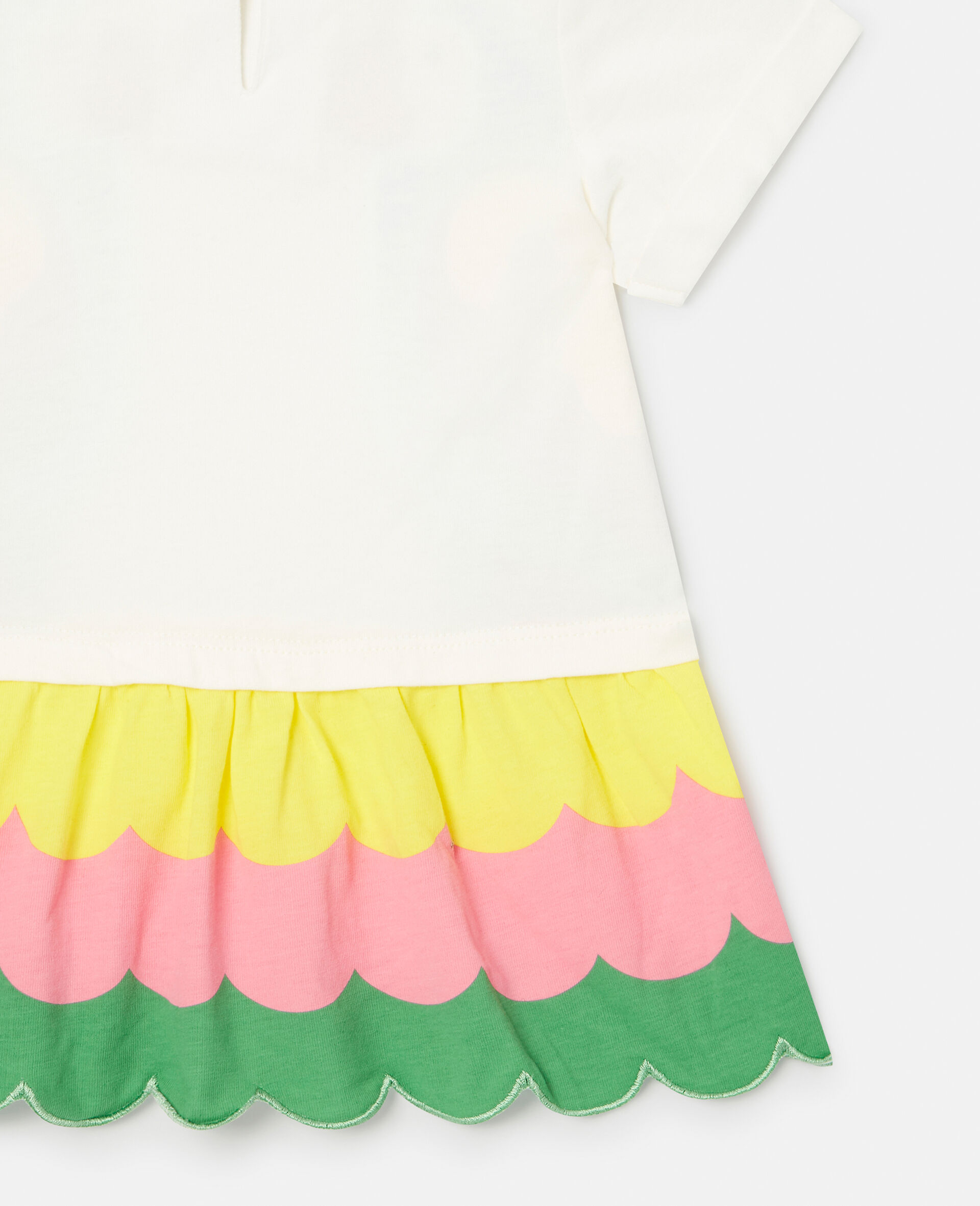 Double Parrot Print T-Shirt Dress-White-large image number 3