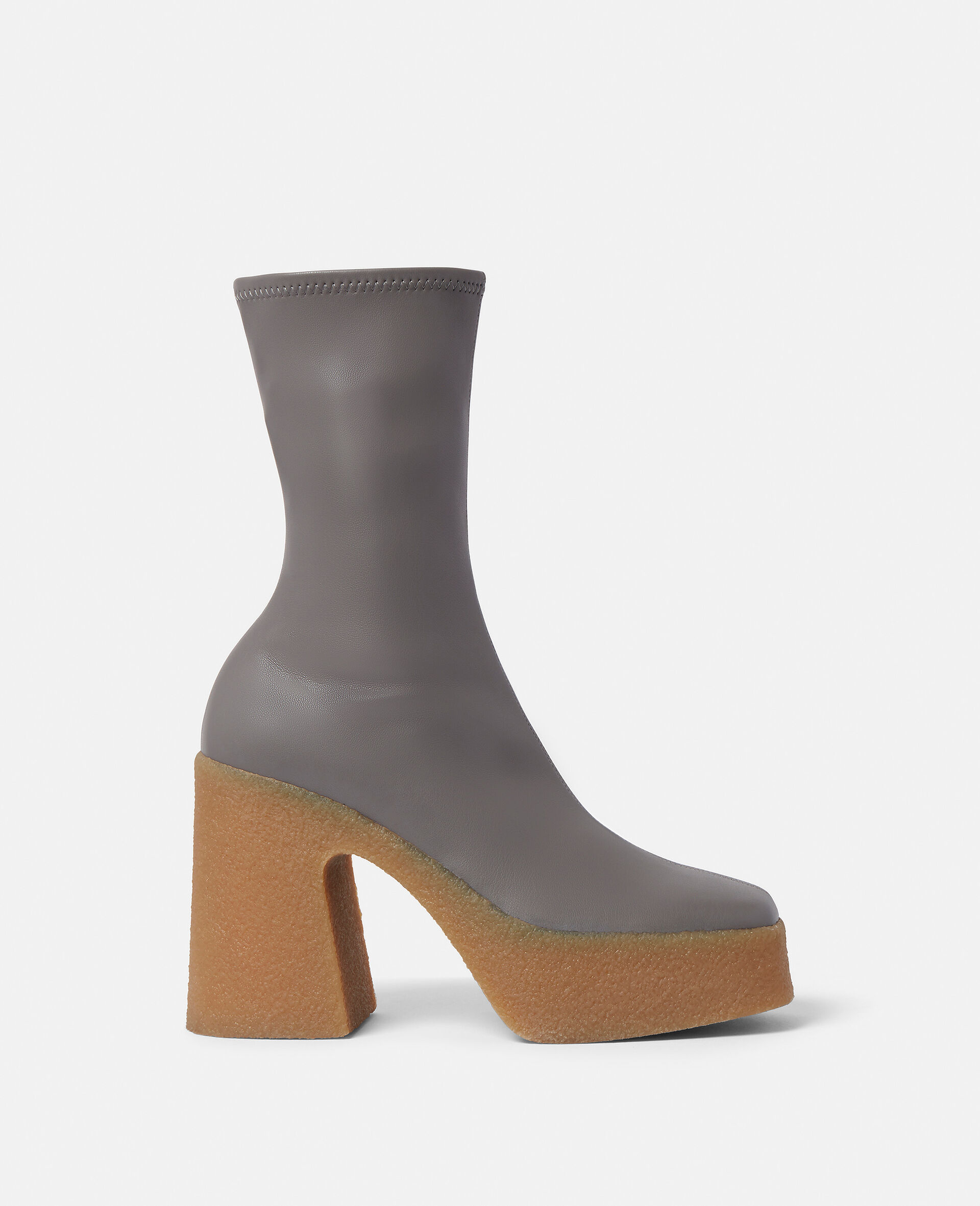 Skyla Chunky Platform Ankle Boots-Grey-large image number 0