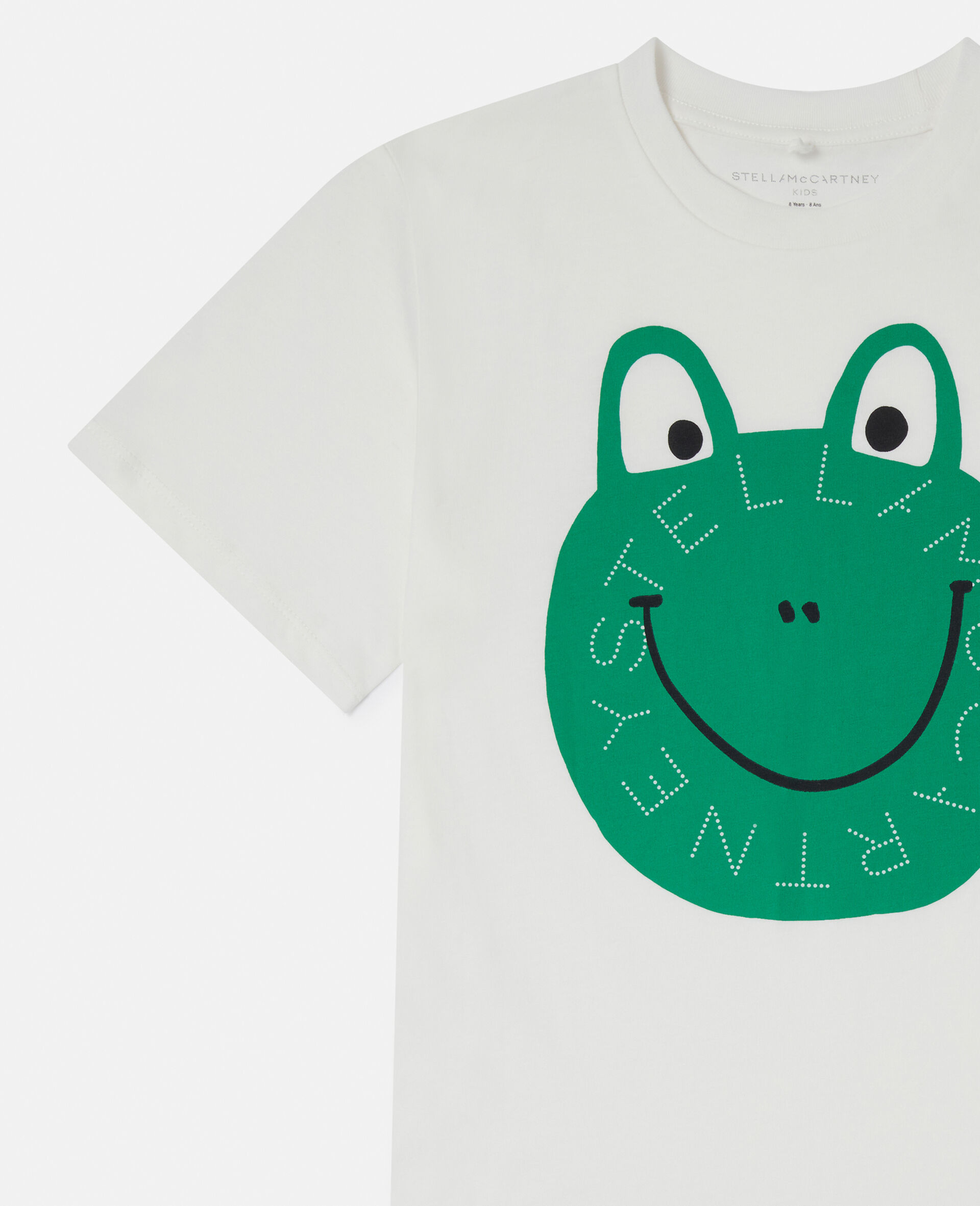 Frog Graphic Crewneck T-Shirt-White-large image number 1