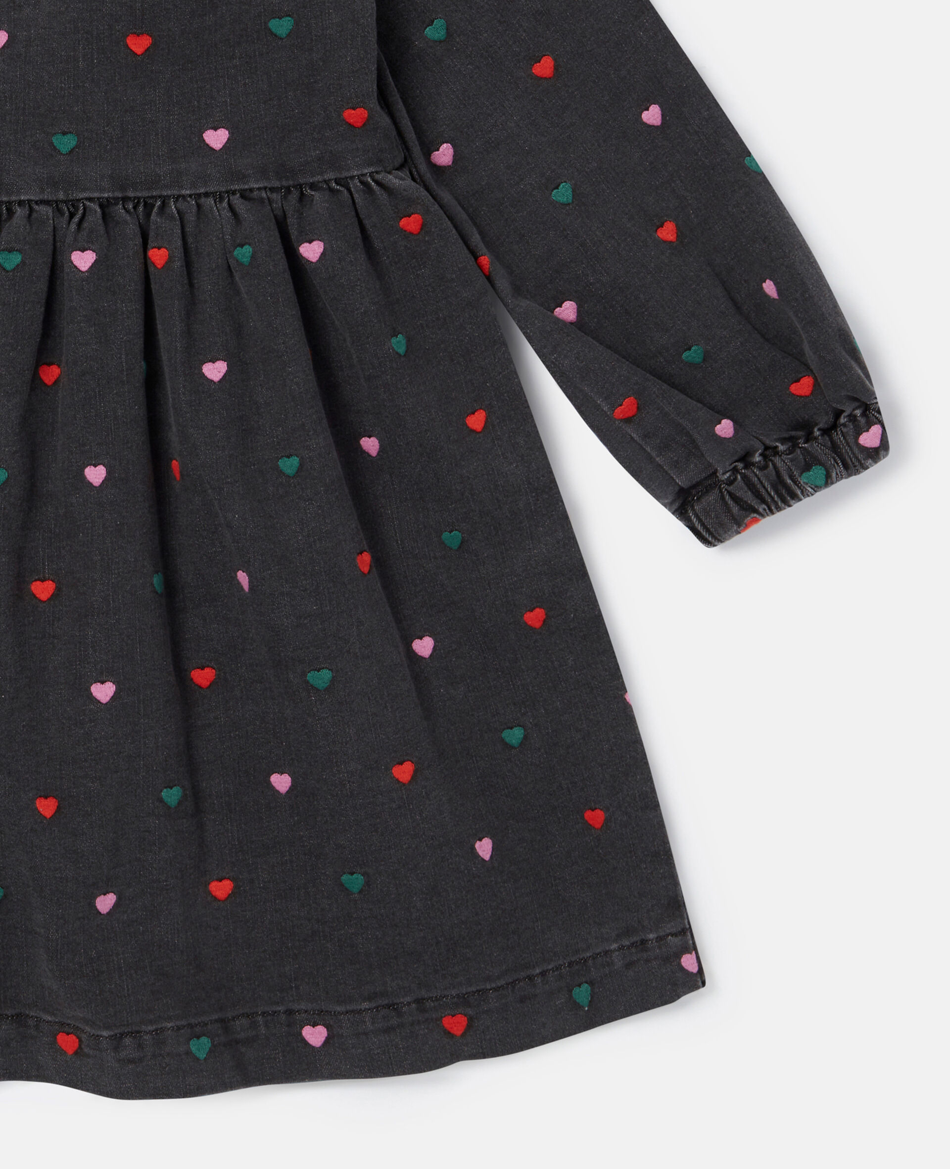 Heart Print Dress-Black-large Heart Print Dress-Black-large image number 3