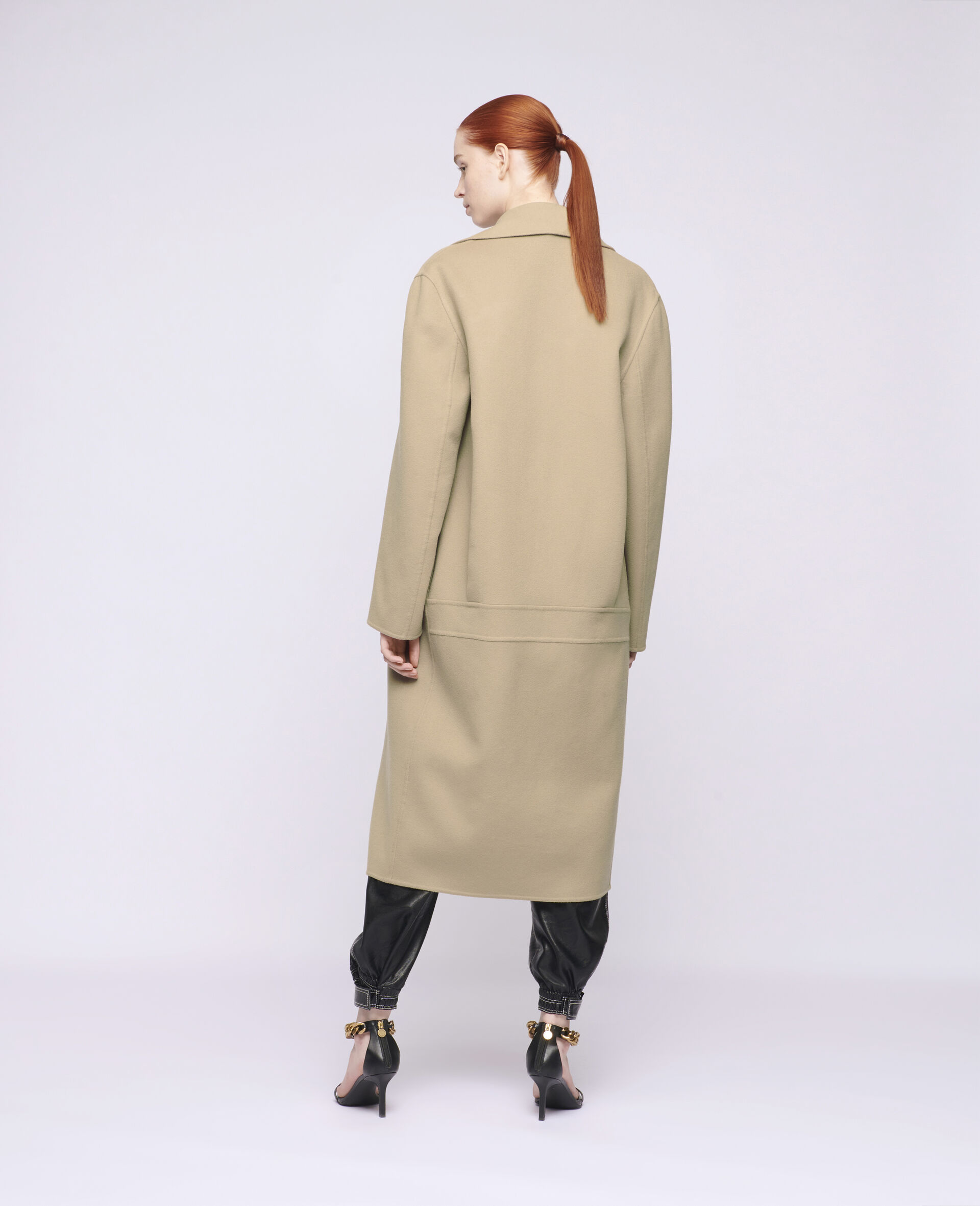 Double-Breasted Wool Coat-Brown-large image number 2