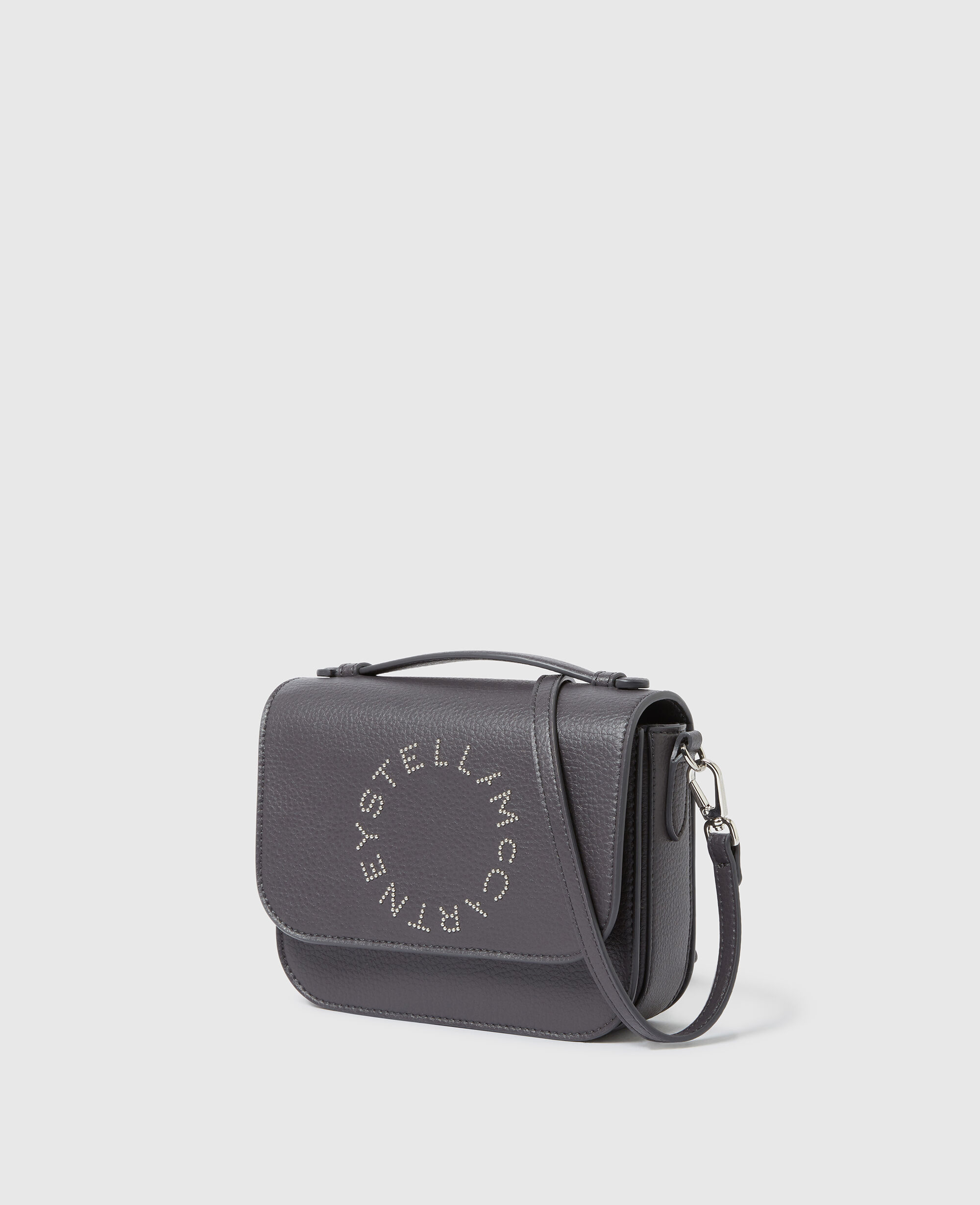 【STELLA MCCARTNEY】ロゴ メッセンジャー クロスボディ バッグ Women ダークグレー ロゴ メッセンジャー クロスボディ バッグ