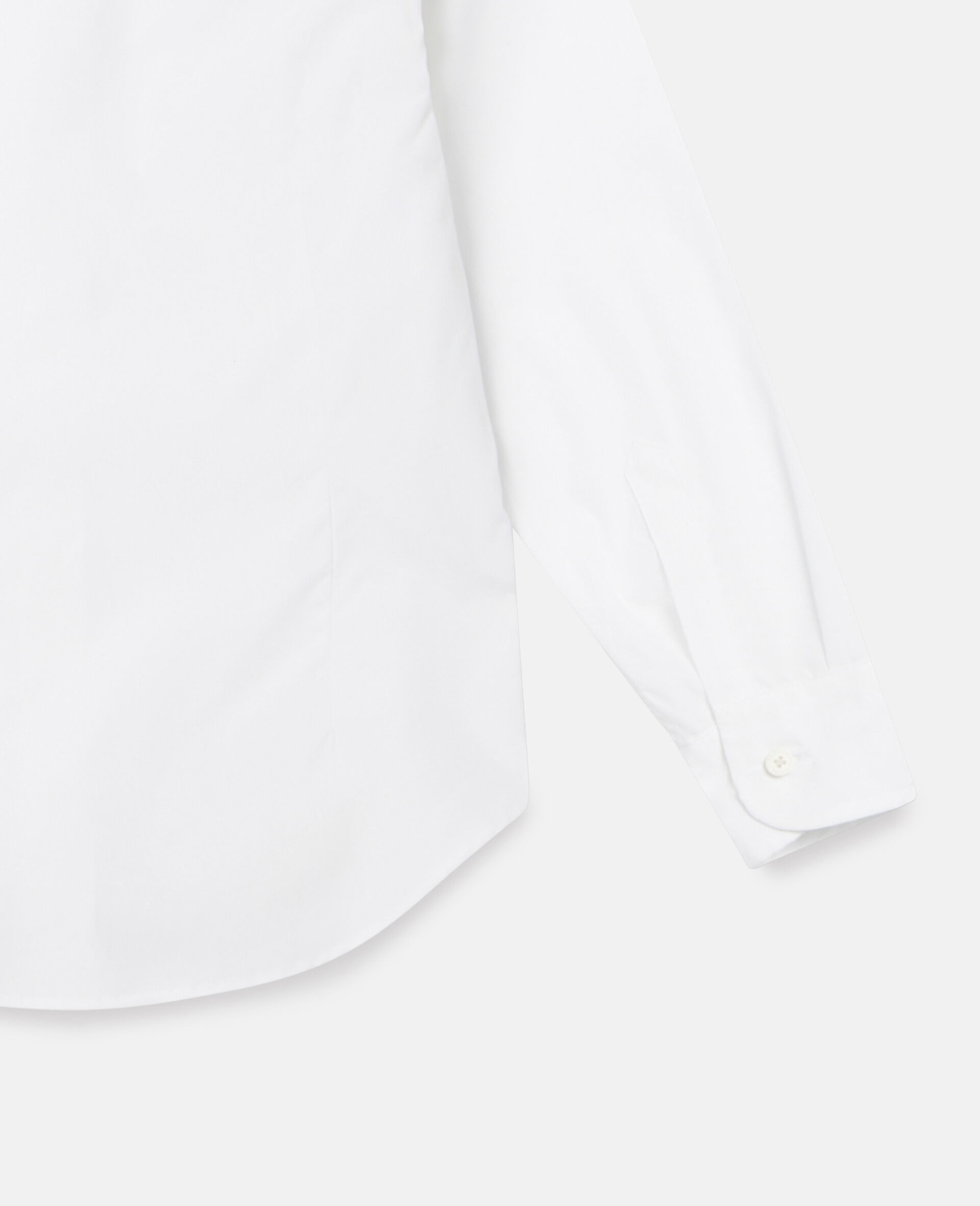 Cotton Poplin Monogram Jacquard Shirt-White-large image number 3