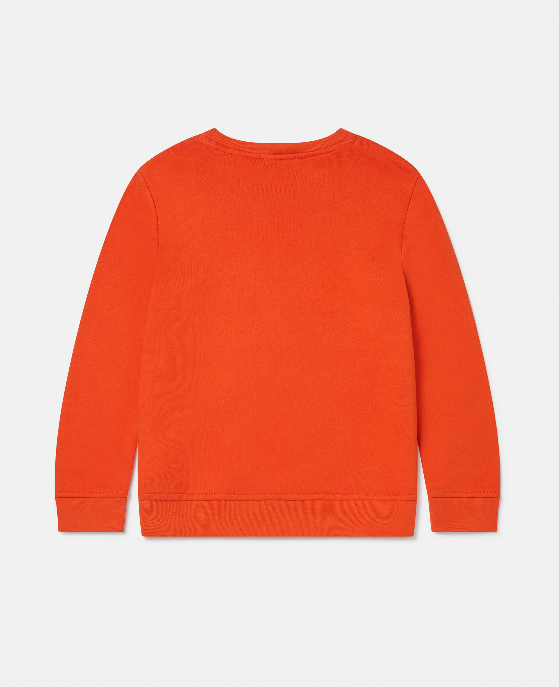 Smiling Flower Motif Sweatshirt-Red-large image number 2