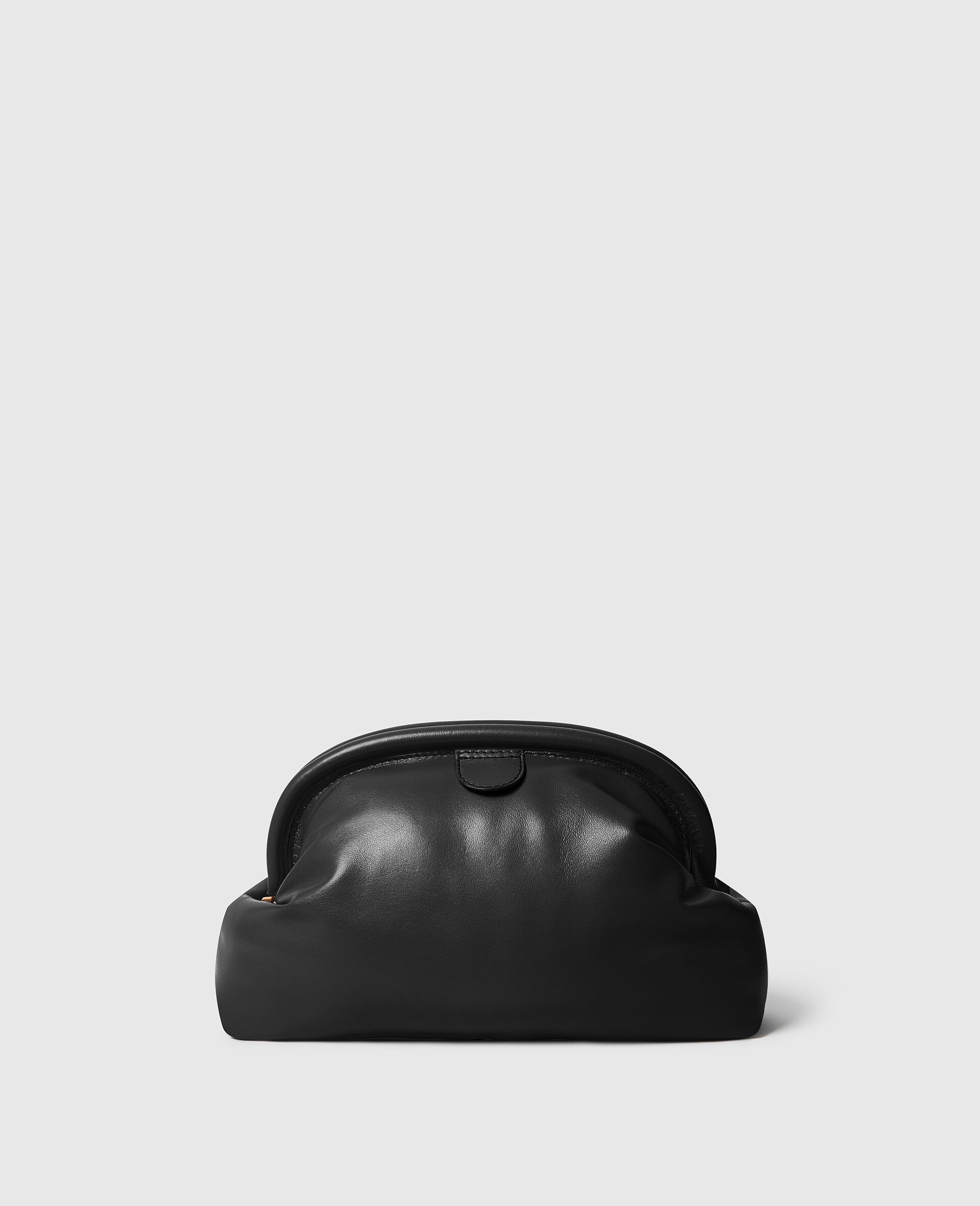 Falabella Padded Soft Clutch with Chain-Black-large image number 2