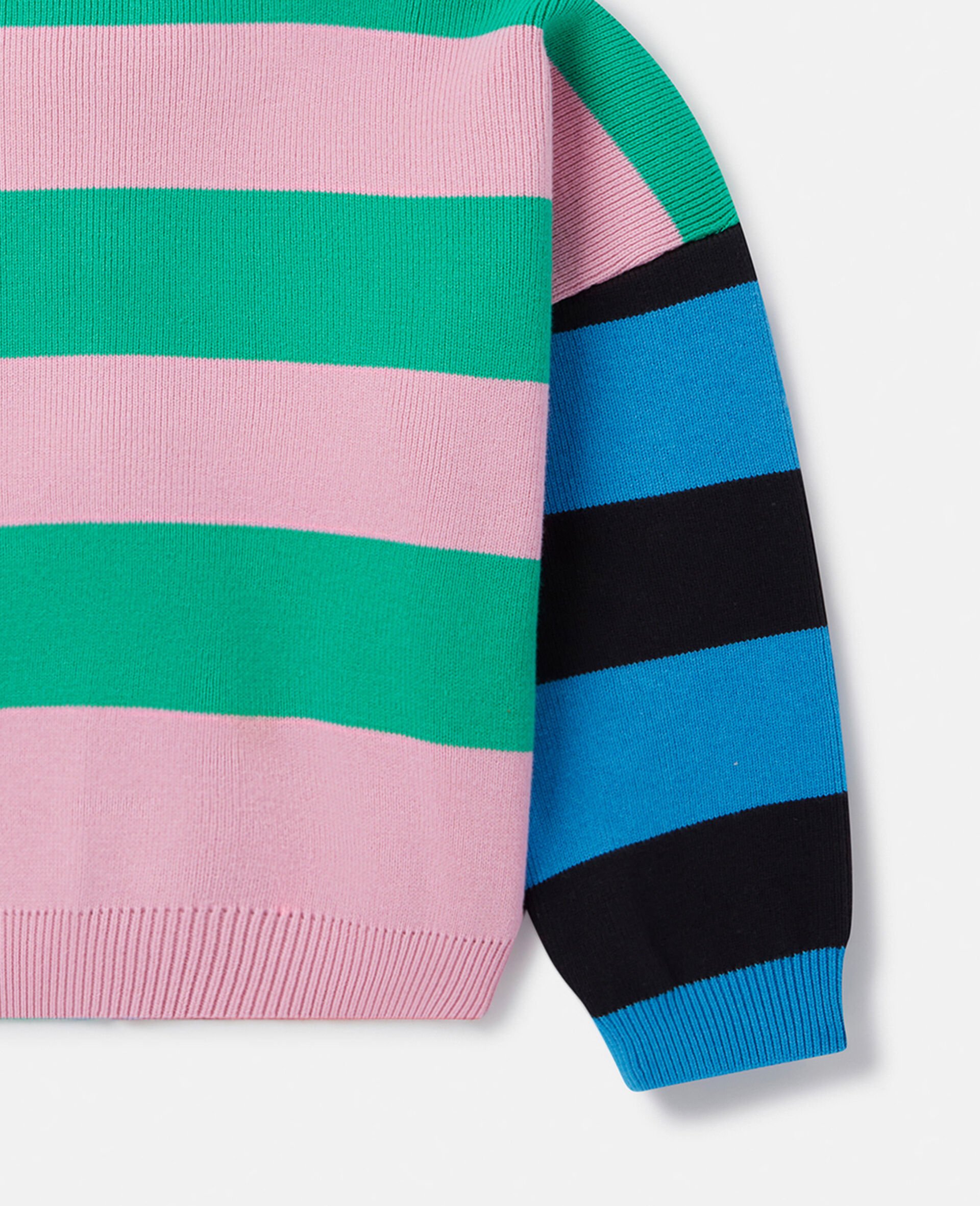 Variegated Stripe Zip Cardigan-Multicolour-large Variegated Stripe Zip Cardigan-Multicolour-large image number 3