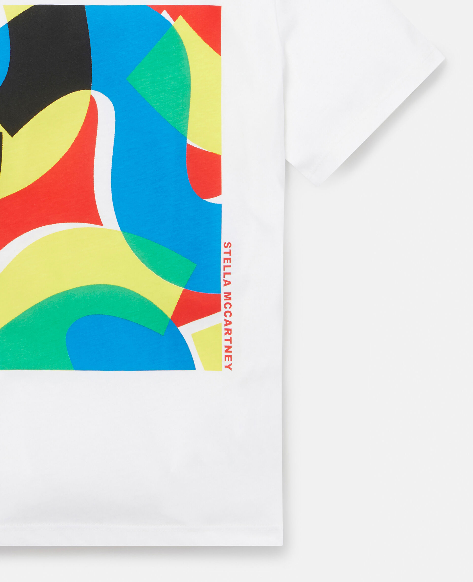 Abstract Print Cotton T‐Shirt-White-large image number 1