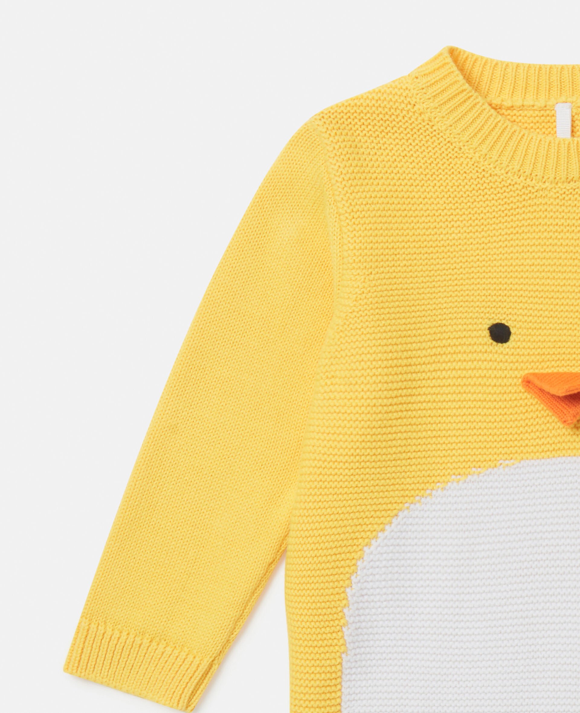 Pull avec broderie poussin-Jaune-large Pull avec broderie poussin-Jaune-large image number 1