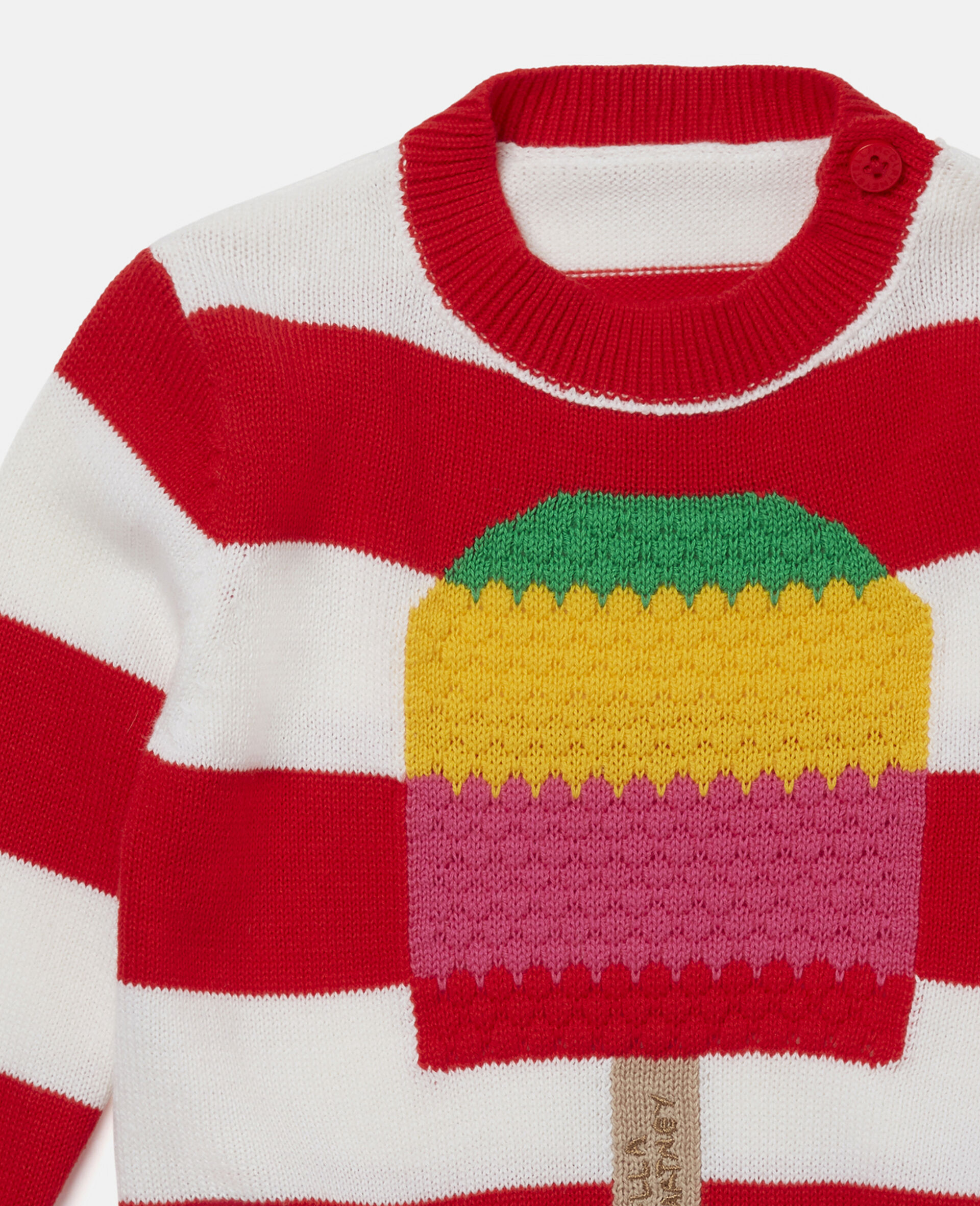 Stripe Ice Lolly Intarsia Sweater-Multicoloured-large image number 1