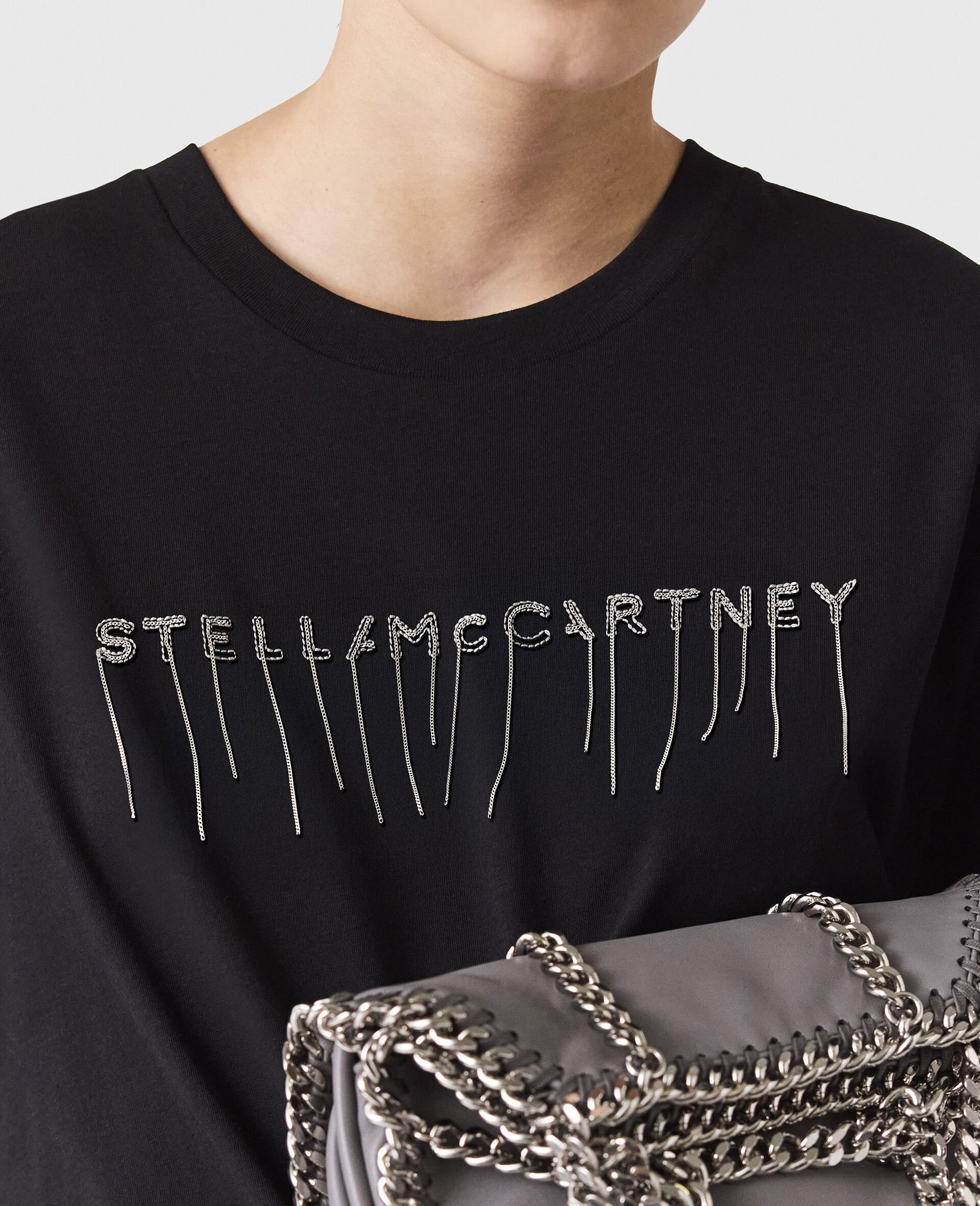 Logo-Embroidered Crewneck T-Shirt-Black-large Logo-Embroidered Crewneck T-Shirt-Black-large image number 2