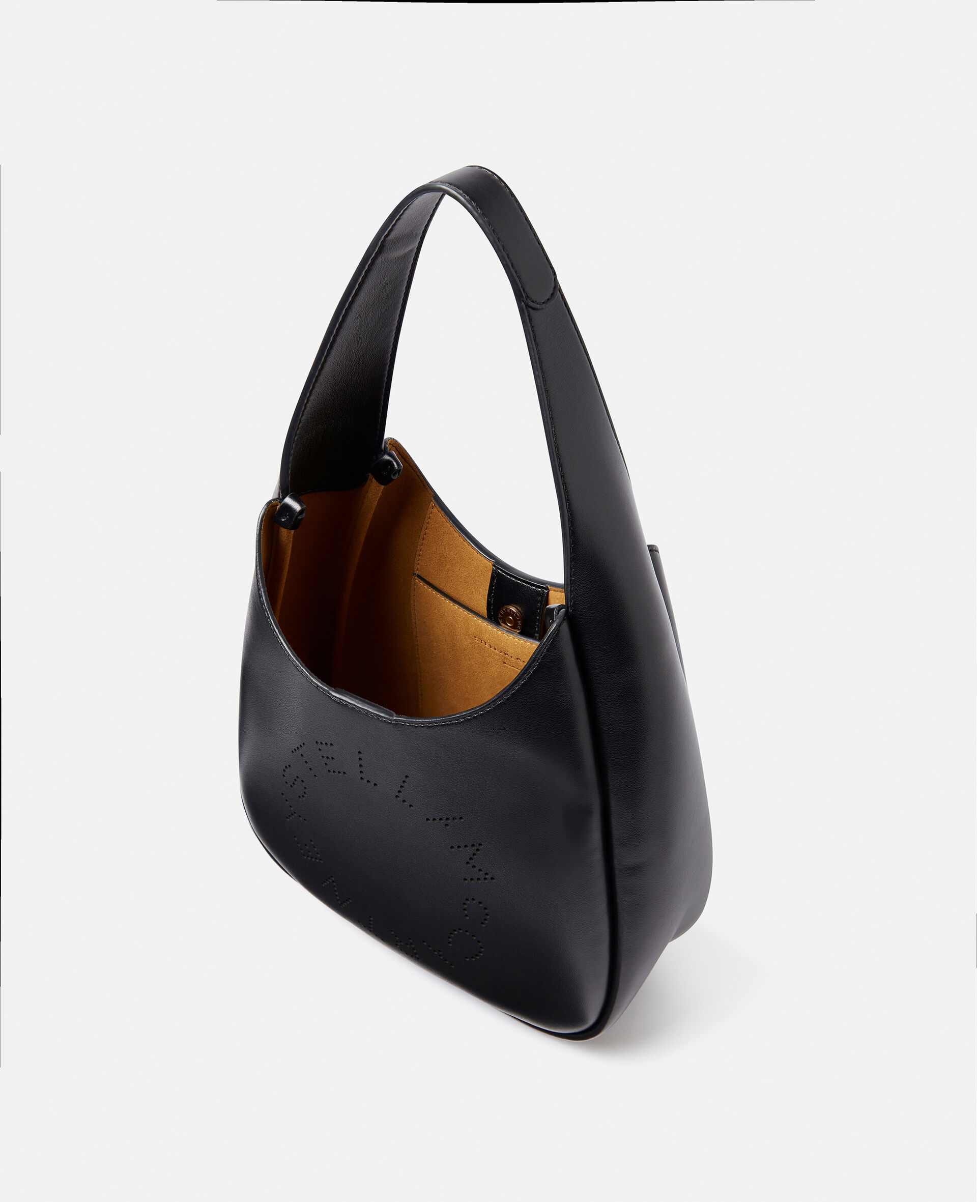 Logo Slouchy Hobo Tote Bag-Black-large image number 3